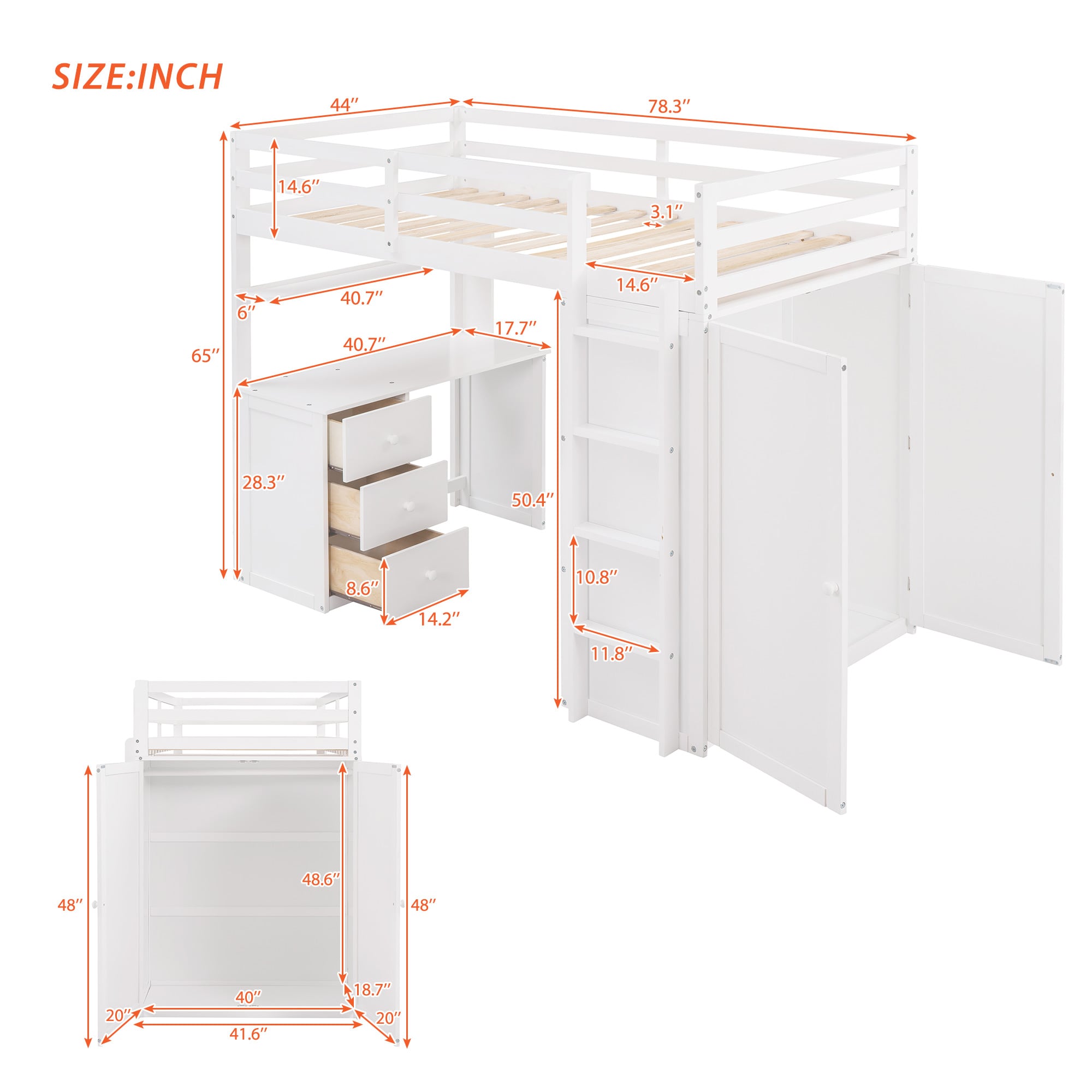 Clihome CL-LF0301K Bunk-Beds - View #9