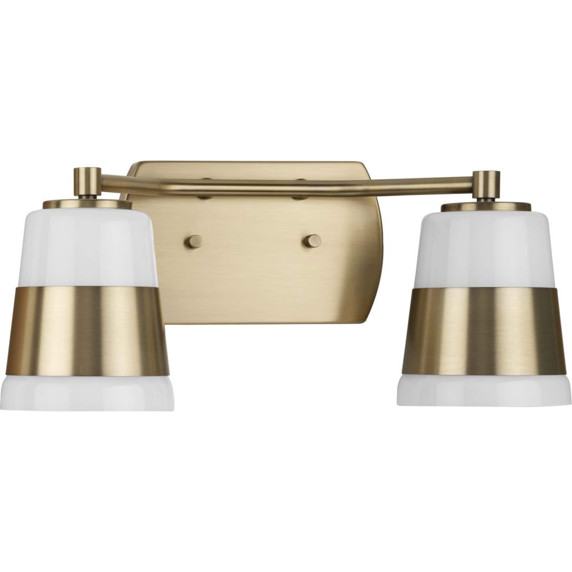 Progress Lighting P300443-163 Haven 16-in 2 -Light Brass Modern/contemporary Vanity light