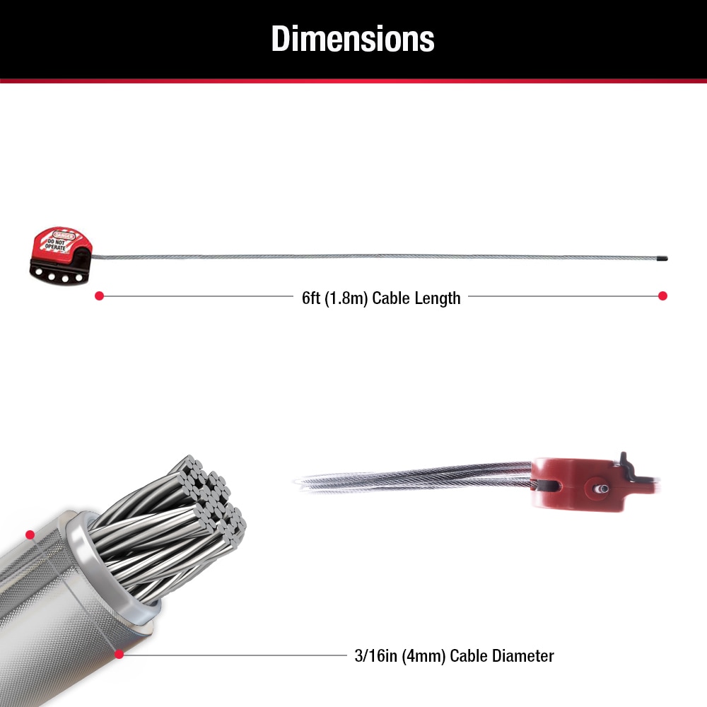 Master Lock (30 Ft) Looped End Cable, 360-in