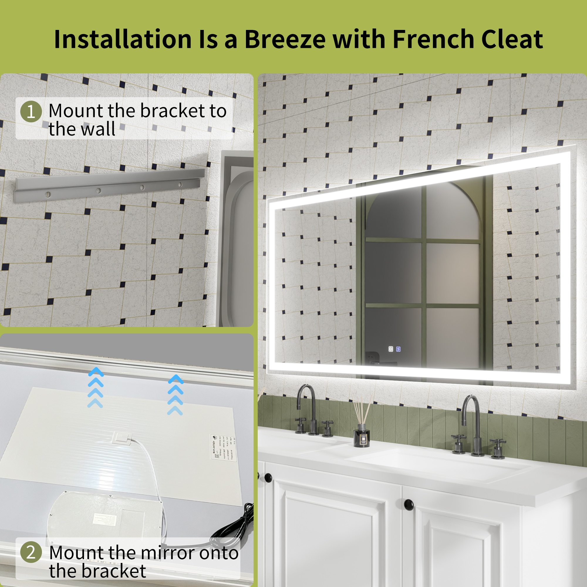 ExBrite DHBM2836BG Framed-Bath-Mirrors - View #13
