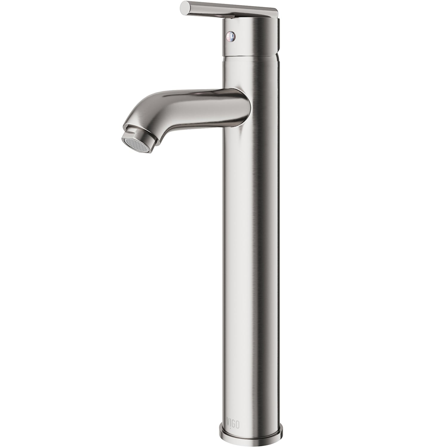 VIGO VG03009BN Seville Brushed nickel Vessel 1-handle WaterSense High-arc Commercial/Residential Handle Bathroom Sink Faucet