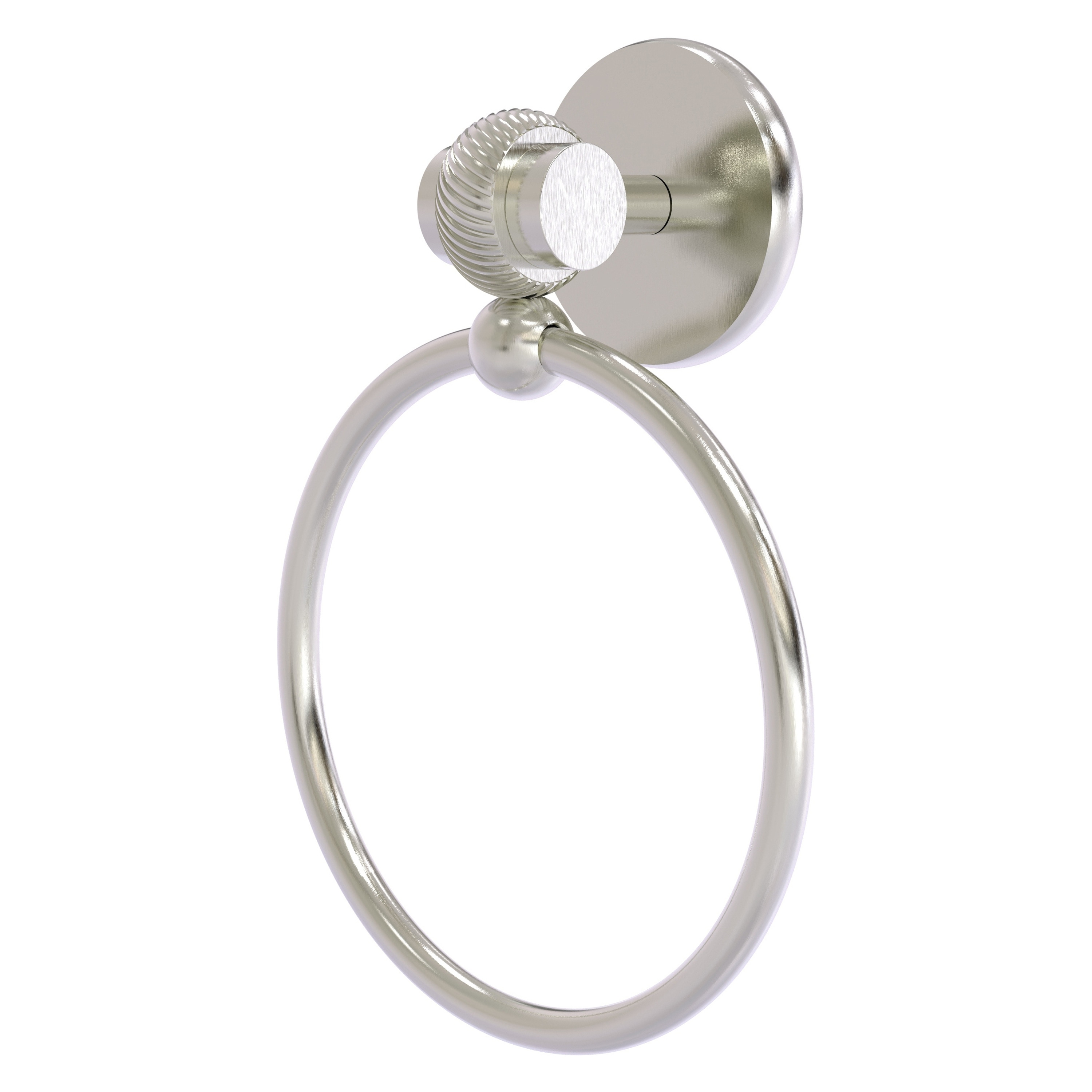 Allied Brass 7216T-SN Satellite Orbit Two Satin Nickel Wall mount Single Towel Ring