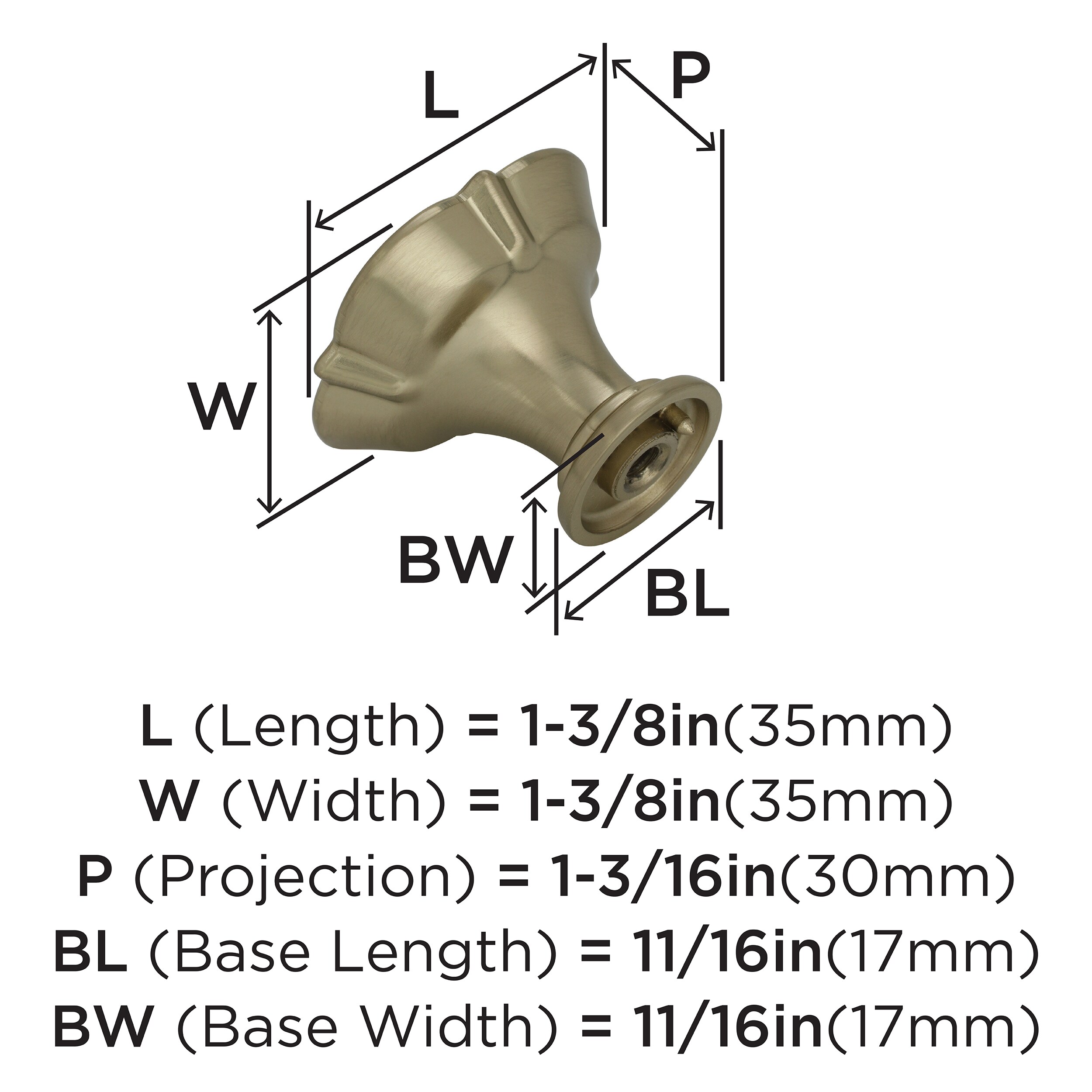 Amerock BP36628BBZ Cabinet-Knobs - View #3