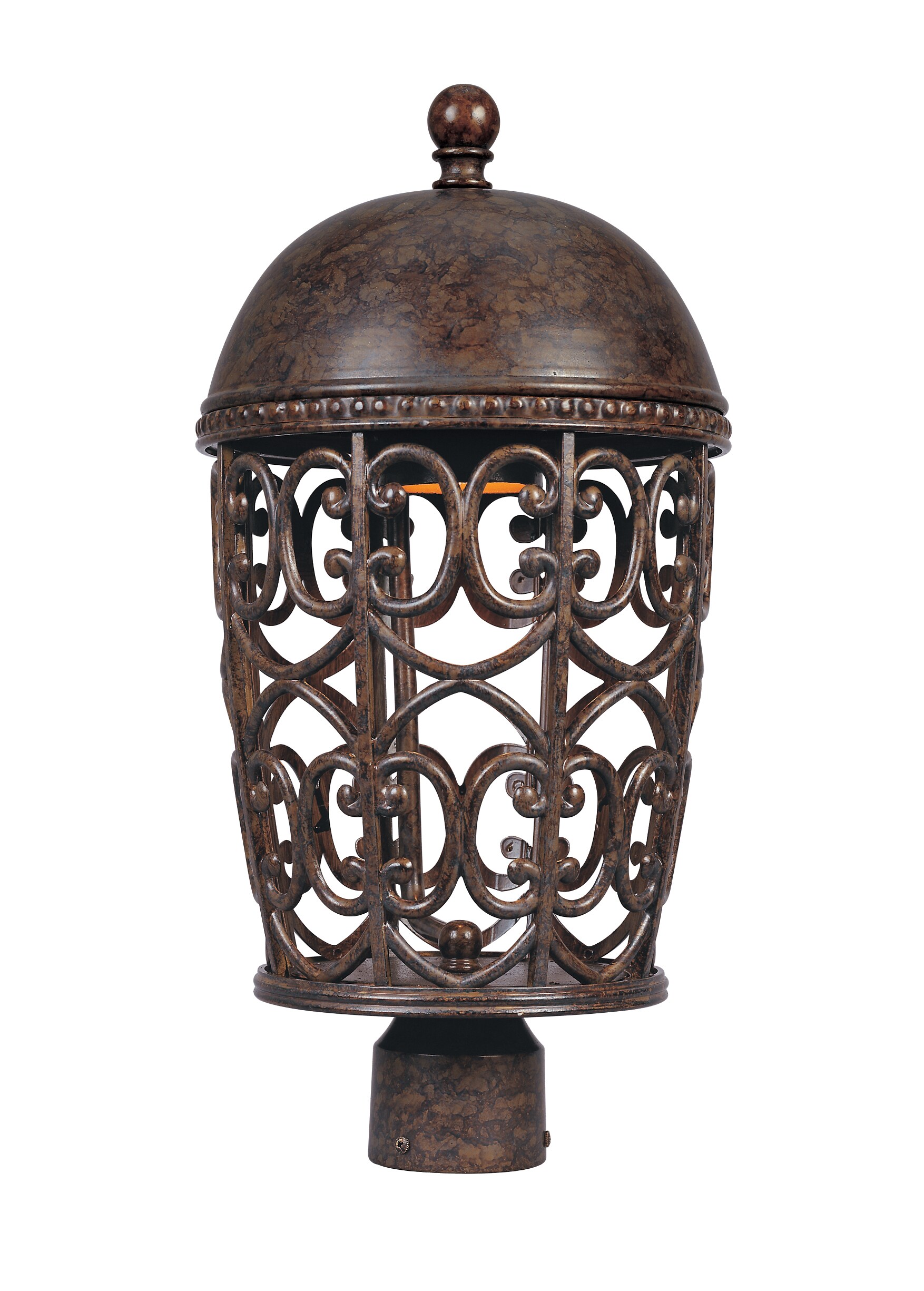 Designers Fountain Amherst 20.25-in Burnt Umber Traditional Light Post Lantern