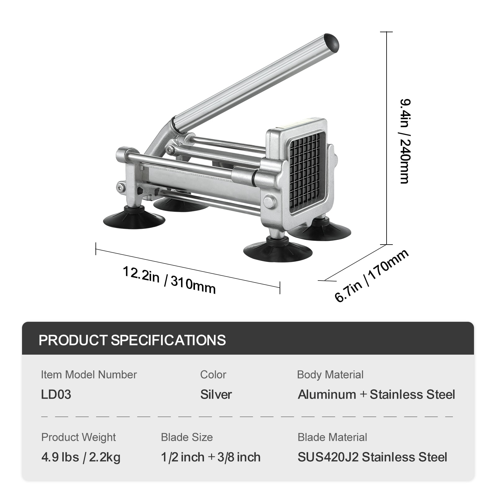 VEVOR SCSYWSQSTJYJ06287V0 Food-Slicers - View #7