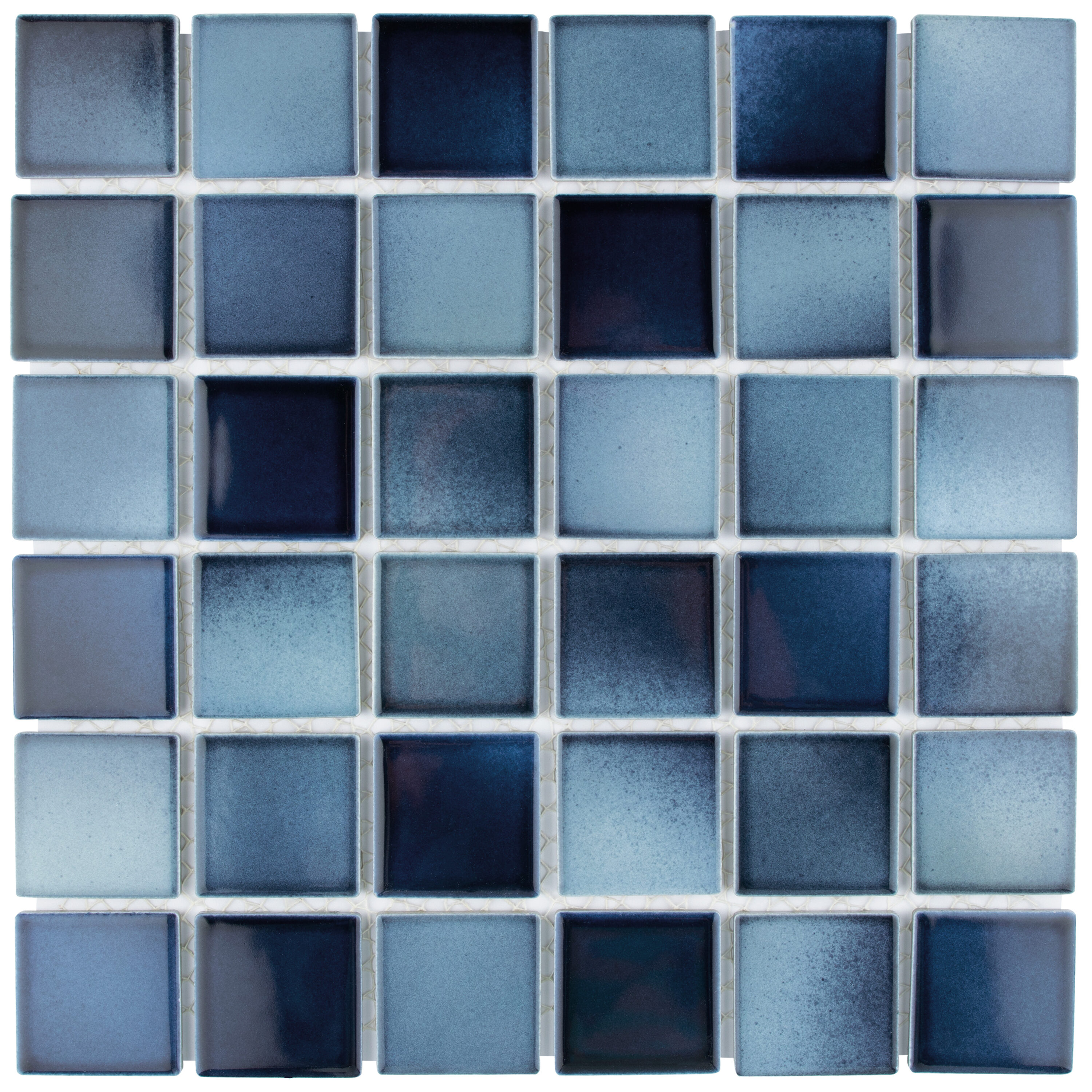 Affinity Tile FKOSQM21 Squire Quad Stream 13-in x 13-in Glossy Porcelain Patterned Tile (11.1-sq. ft/ Carton)