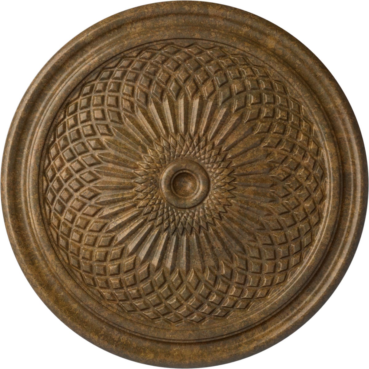 Ekena Millwork CM22TNRZS Trinity 22-in W x 22-in L Painted Rubbed Bronze Polyurethane Whole Ceiling Medallion