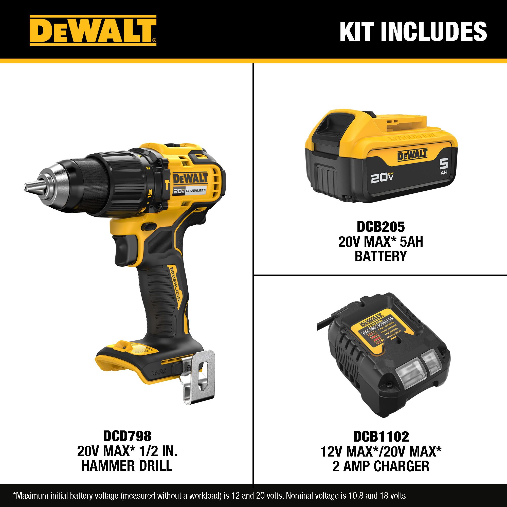 DEWALT DCD798P1 Cordless-Hammer-Drills - View #2