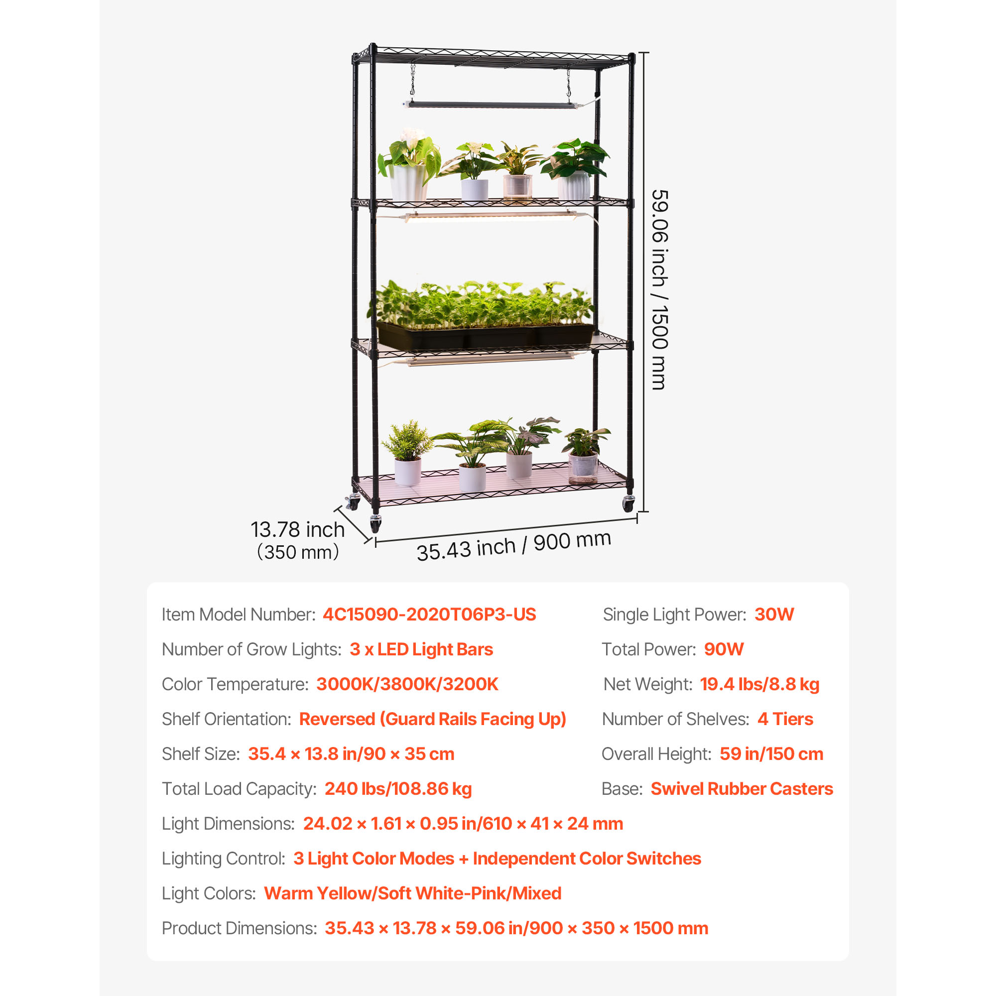 VEVOR SCZWPYJWFJGN11413V1 Plant-Stand - View #7