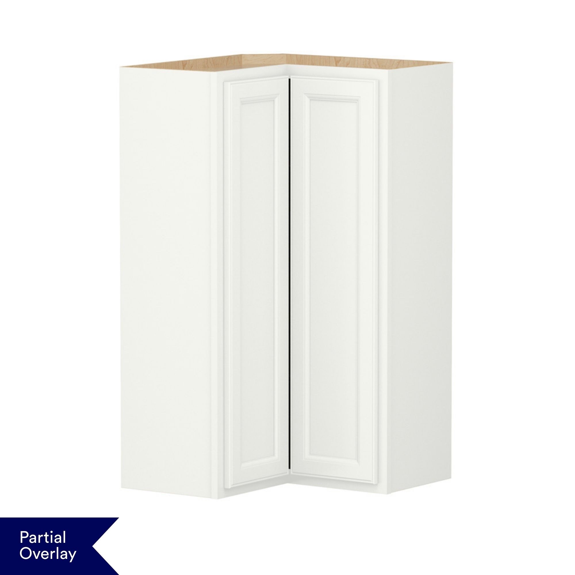 Shenandoah Cardiff 24-in W x 42-in H x 12-in D Linen Laminate L-Shaped Corner Wall Fully Assembled Cabinet Recessed Panel Miter