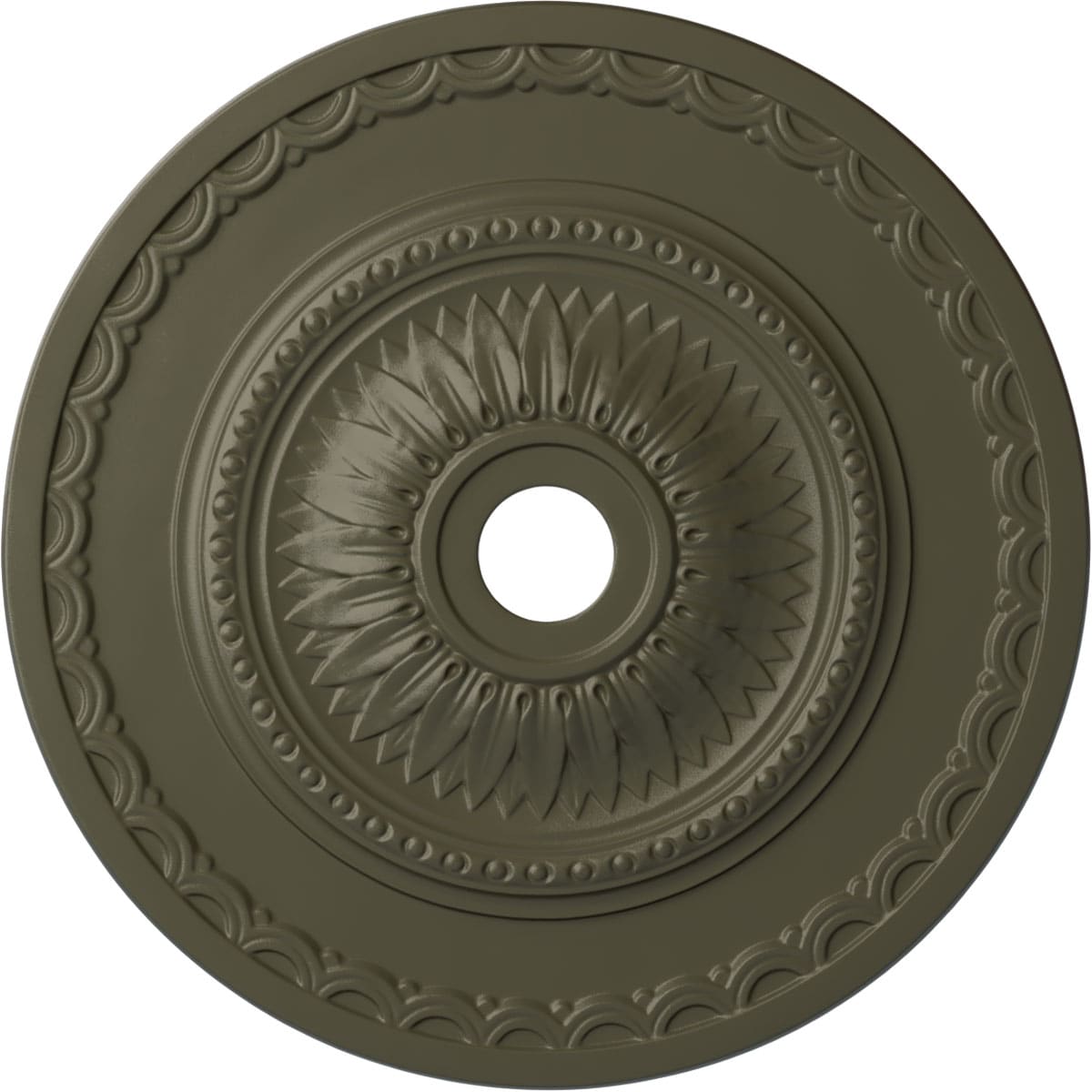 Ekena Millwork CM29SFWHF Sunflower 29.5-in W x 29.5-in L Painted Witch Hazel Polyurethane Whole Ceiling Medallion