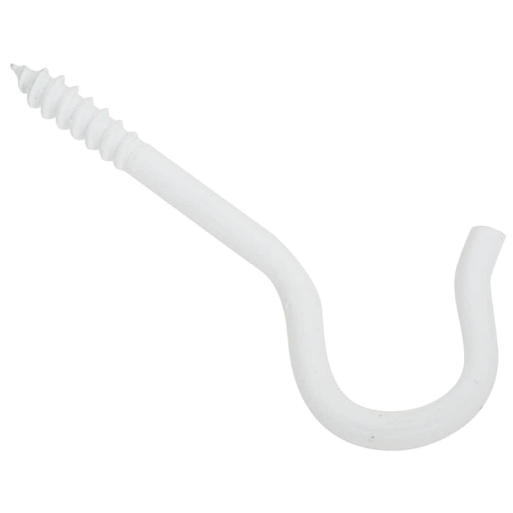 National Hardware  2.5 in. L White Steel Ceiling Hook 25 lb. cap. 1 pk