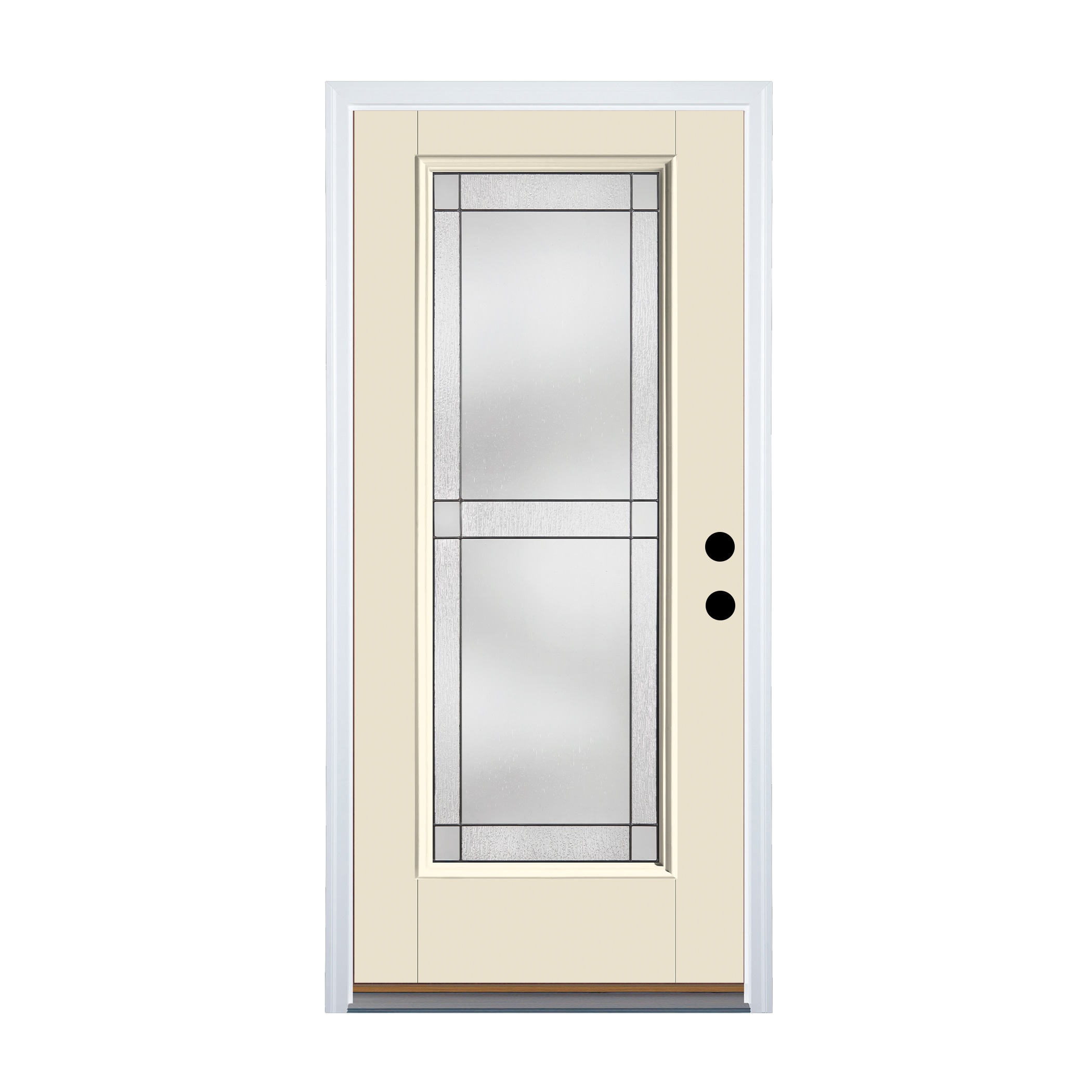 Therma-Tru PRO10126550 Entry Door 36-in x 80-in x 4-9/16-in Fiberglass Full lite Left-hand inswing Unfinished Prehung Front Door with Brickmould Insulating core