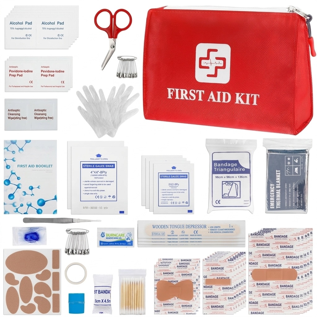 Etokfoks  150 Piece First Aid Kit Supplies for Emergency Home Camping Travel Sports Office Outdoor Car School