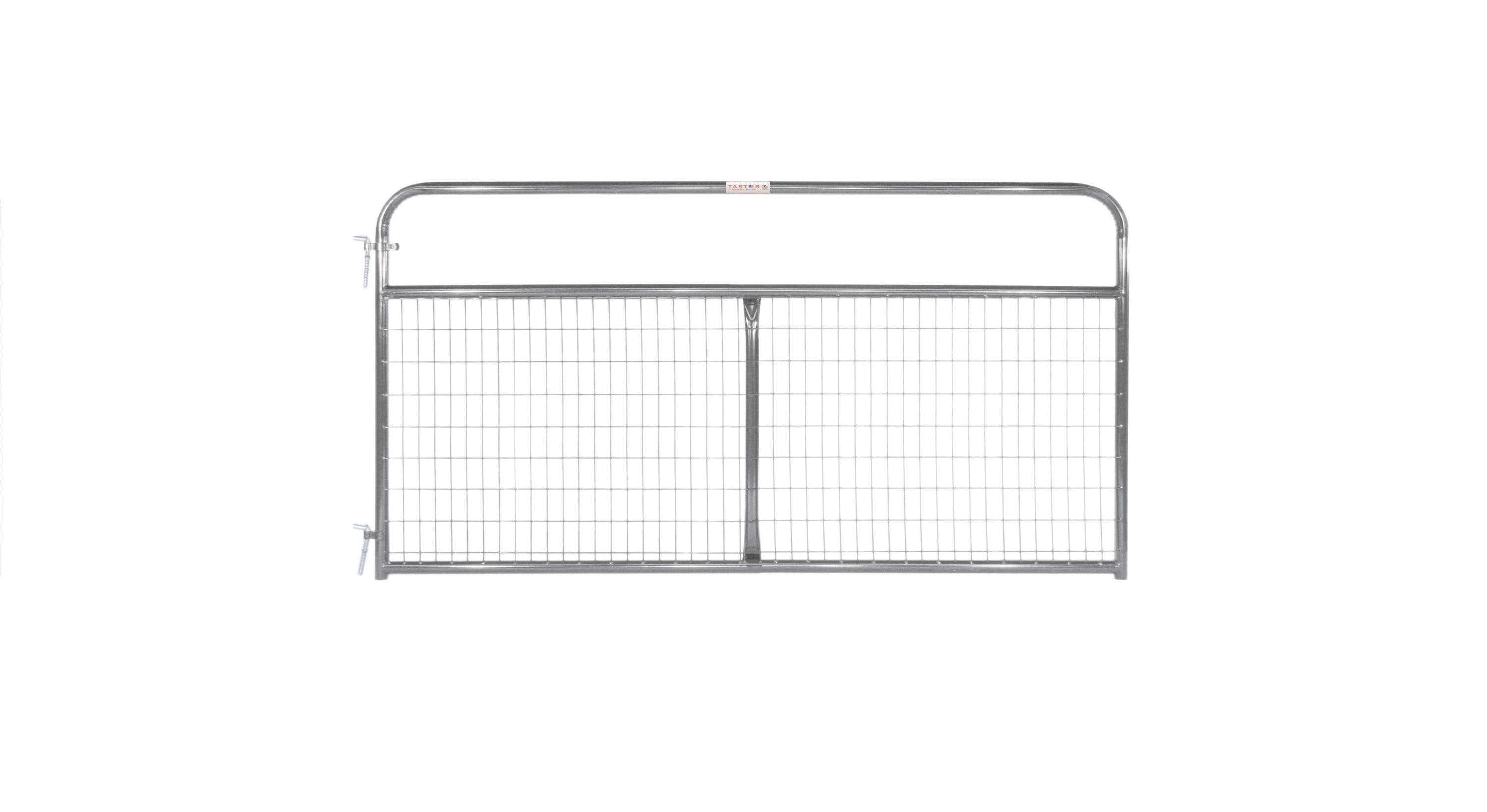 Tarter WFGGR8 4-ft H x 8-ft W Gray powder over e-coat Steel Farm Corral Fence gate