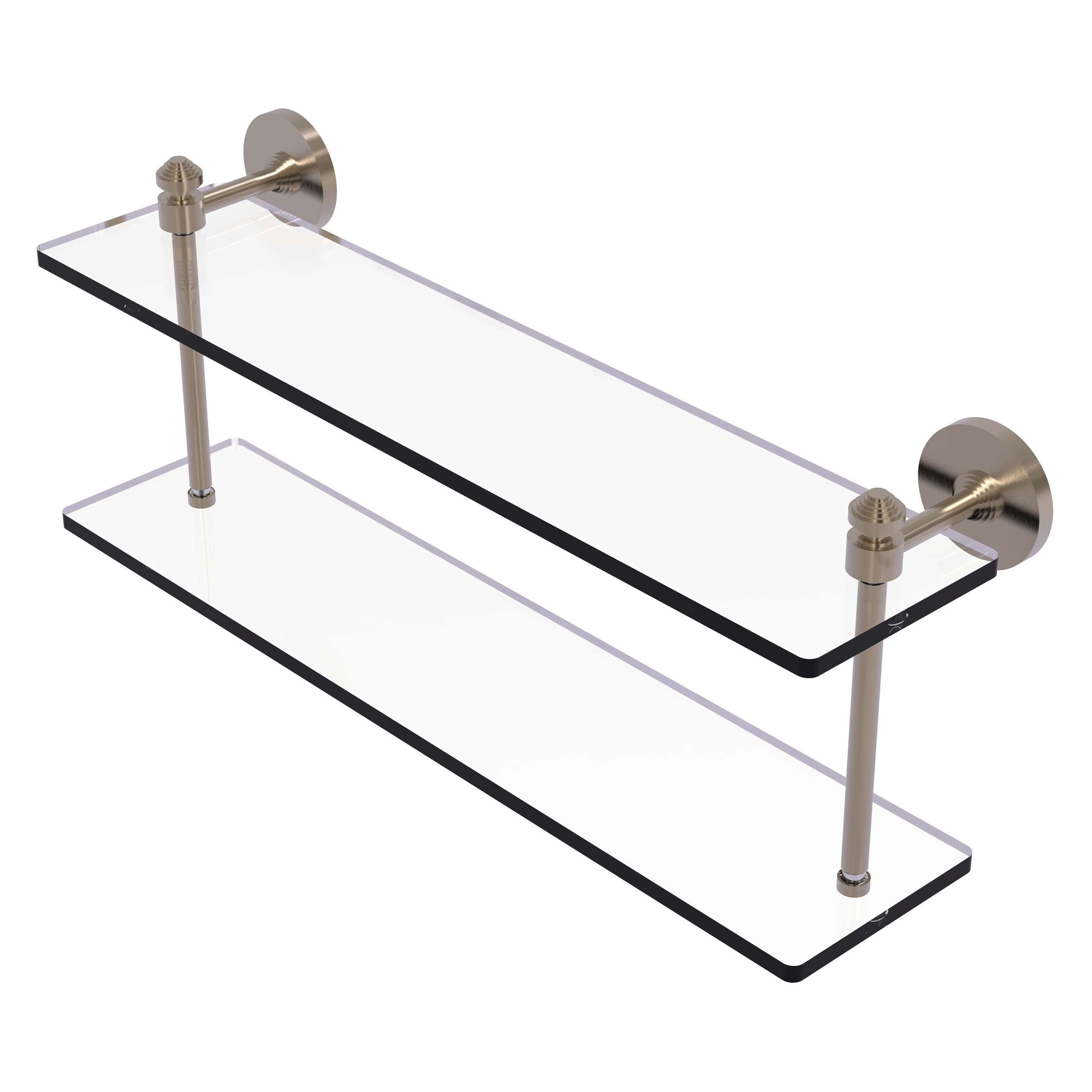 Allied Brass SB-2/22-PEW Southbeach Antique Pewter 2 -Tier Wall mount Bathroom Shelf ( 22-in x 8-in x 5-in )