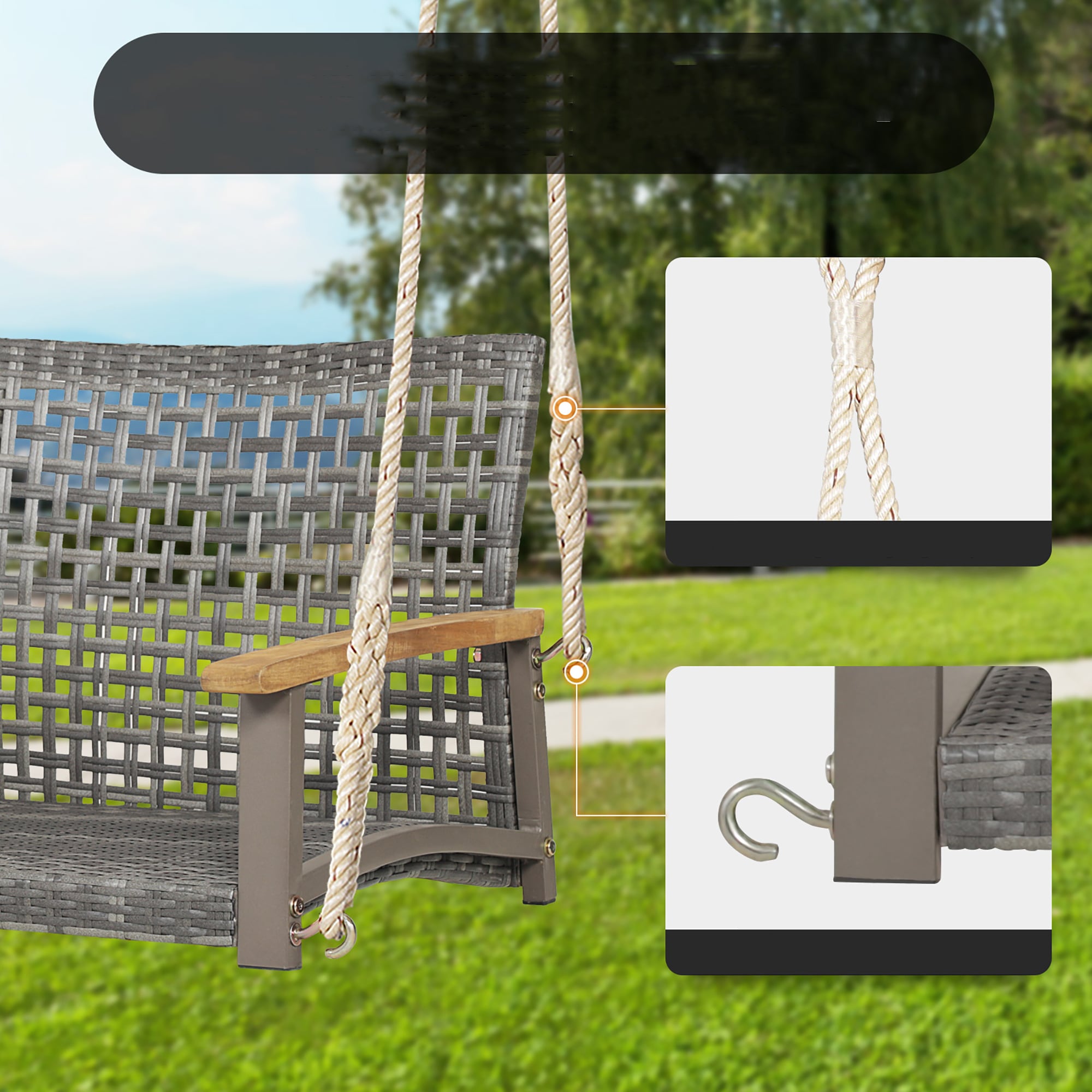 Costway HW69766WH Patio-Chairs - View #2
