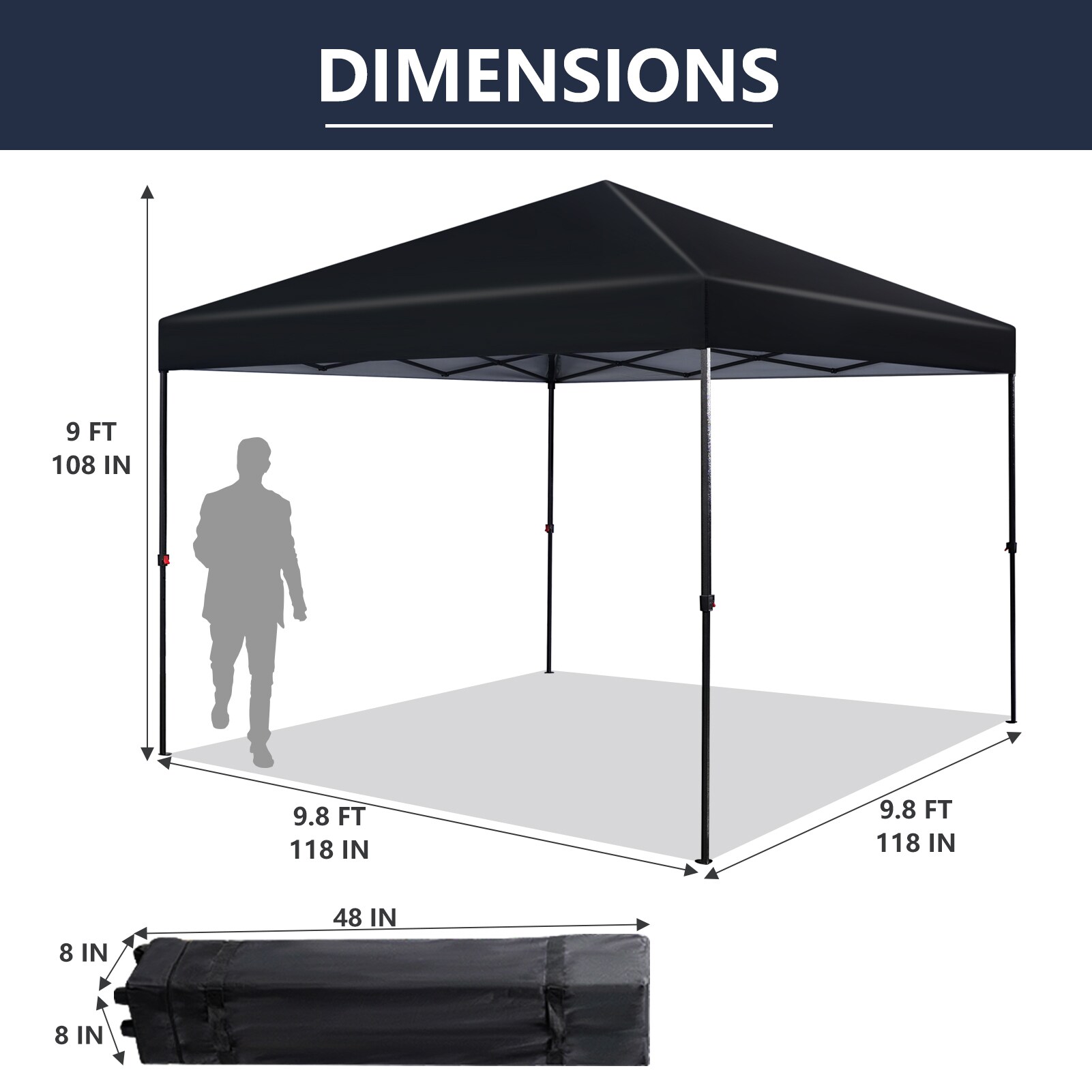 StarEcho CPN01-BLACK Wood-Resin-Gazebos - View #5