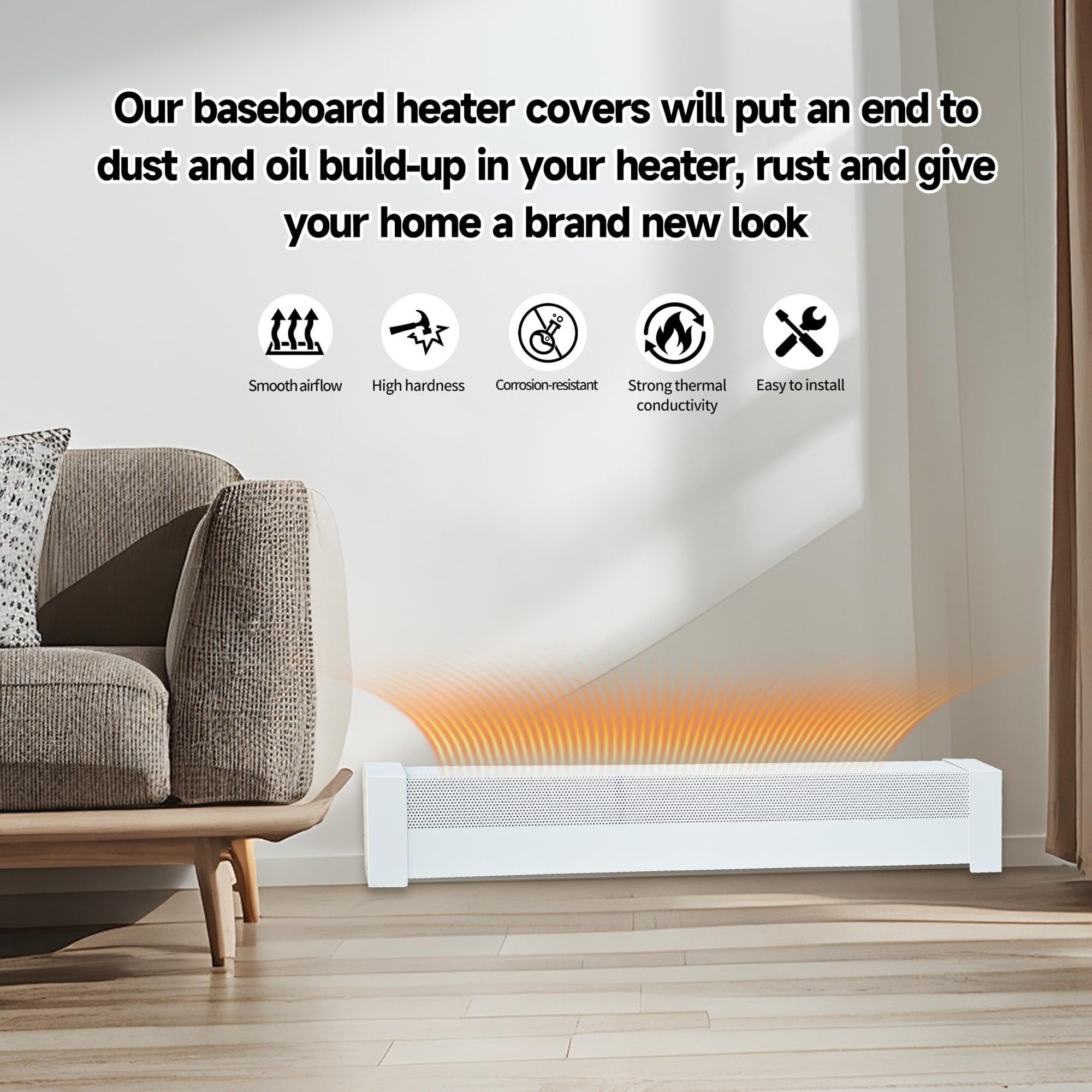 Wudkey ZXR2497 Baseboard-Heater-Covers - View #3