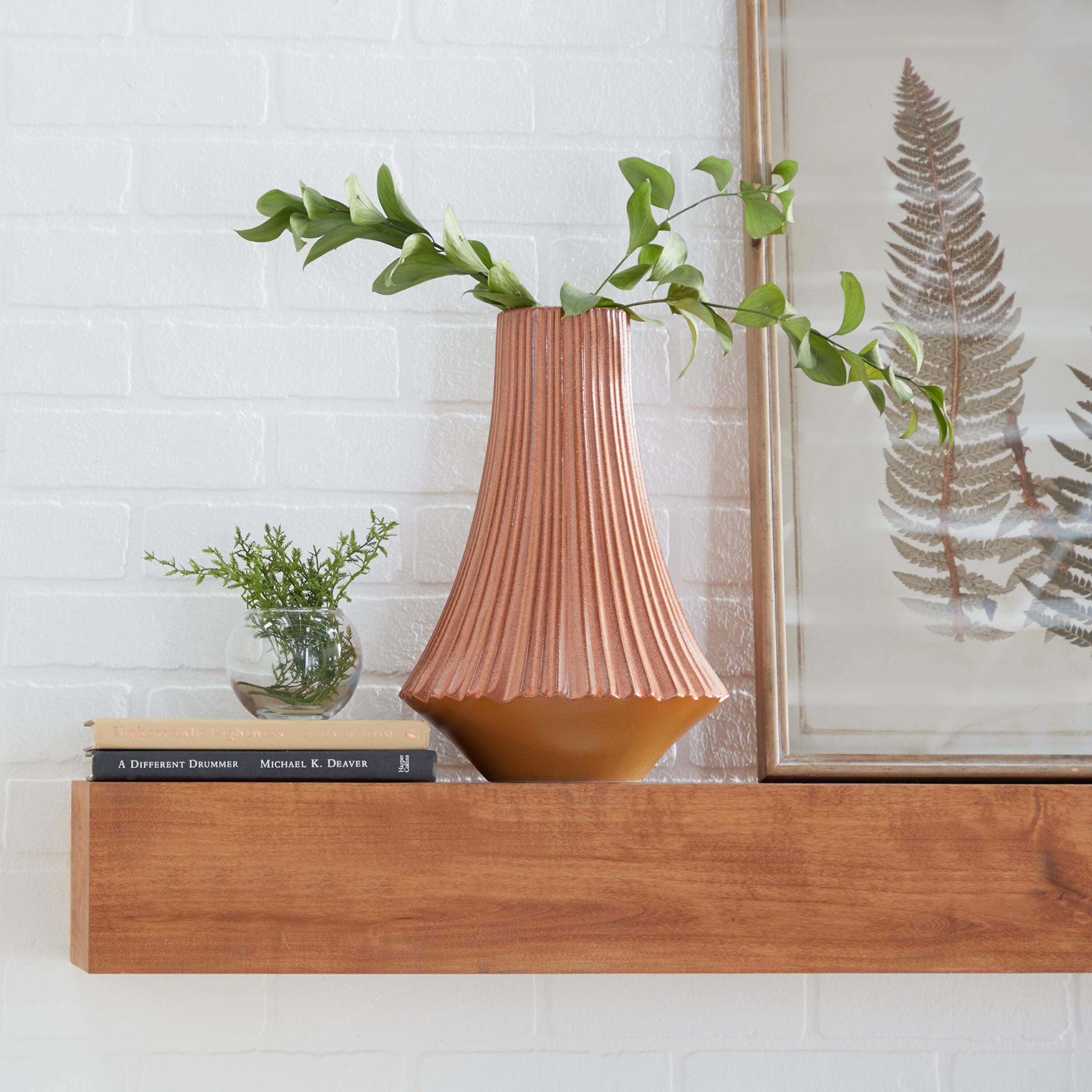 Grayson Lane 42321 Orange Stone Modern Vase