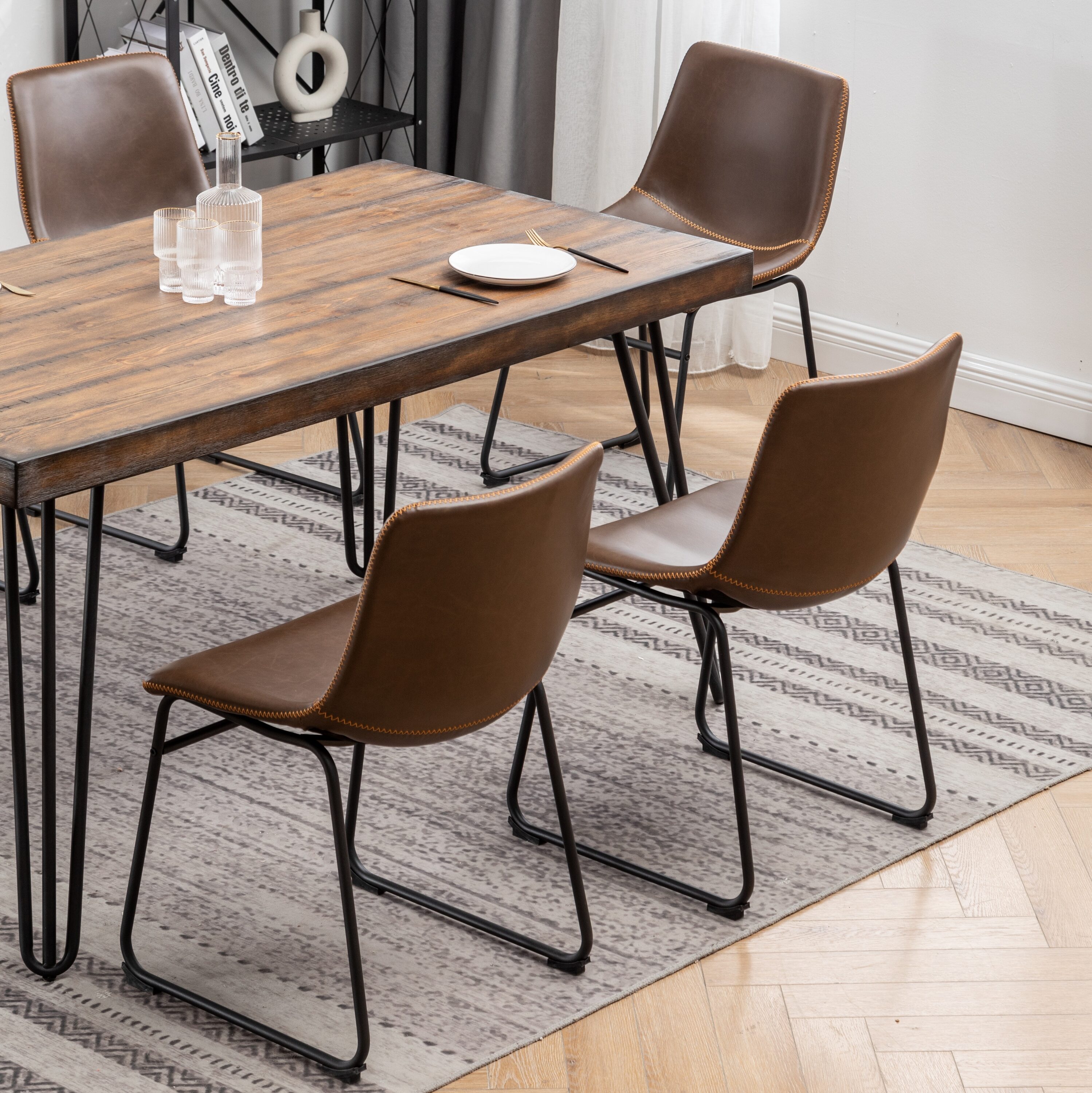 Roundhill Furniture T8741-C185BRX3 Dining-Sets - View #5
