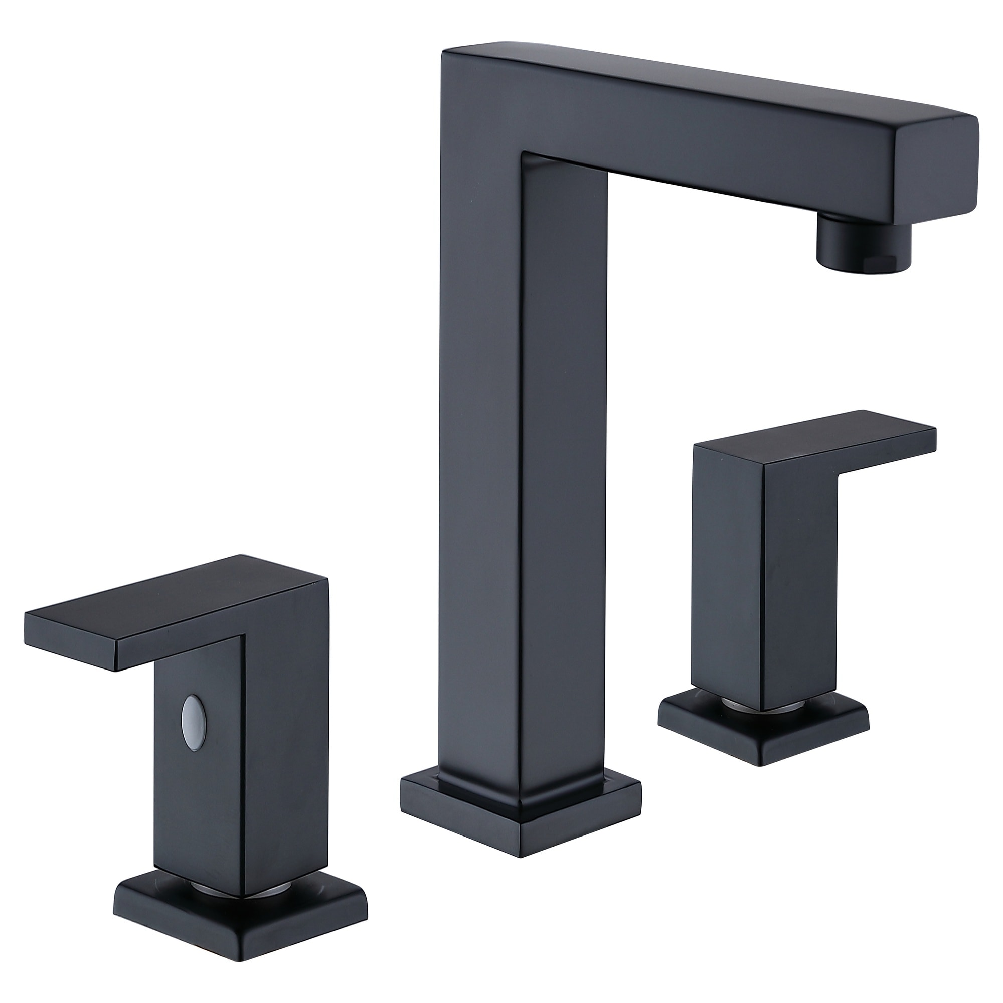 HyperDrop Cart Bathroom Faucet for Bathroom Sink with Two Handles Pop Up Drain and Supply Lines Matte Black #B-5G3S7Z3T3B5W