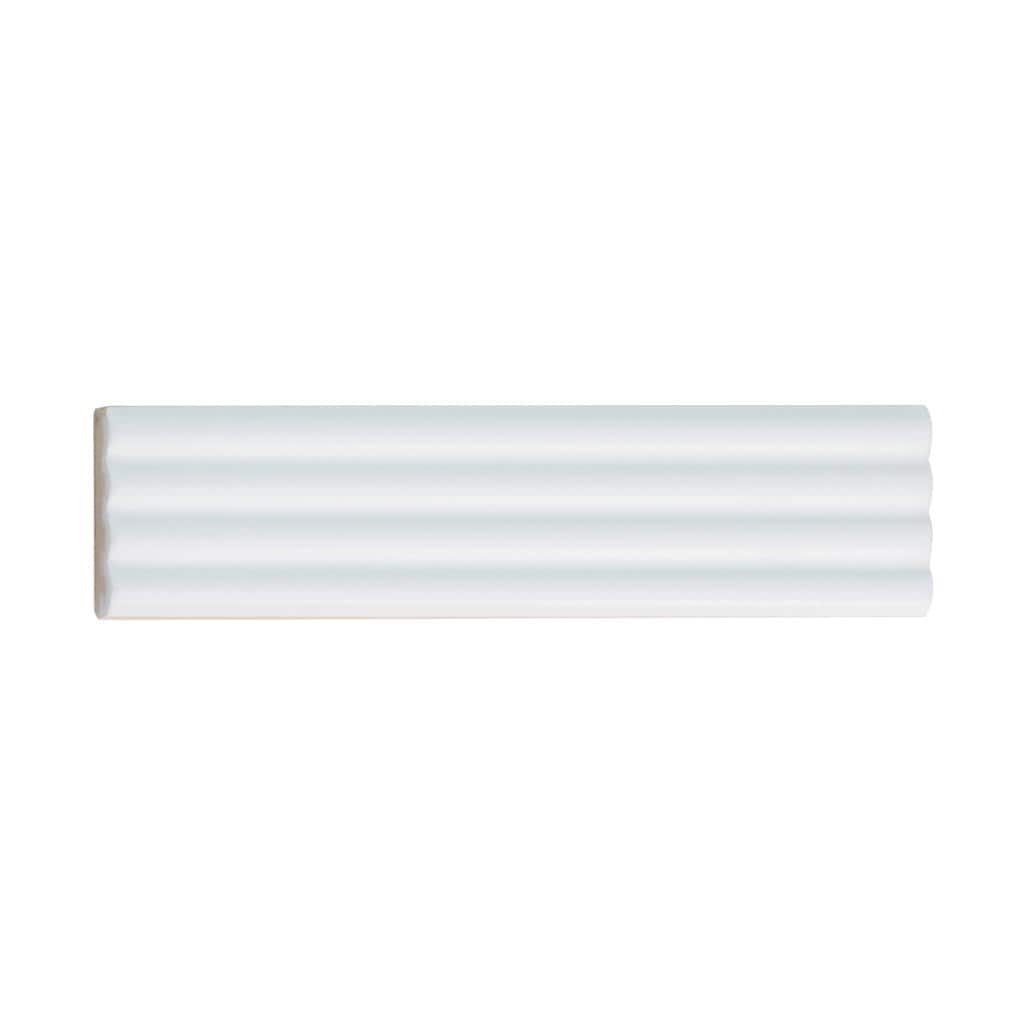Apollo Tile RID88WHDECM Arte White 2-in x 8-in Matte Ceramic Patterned Floor and Wall Tile (4.1-sq. ft/ Carton)