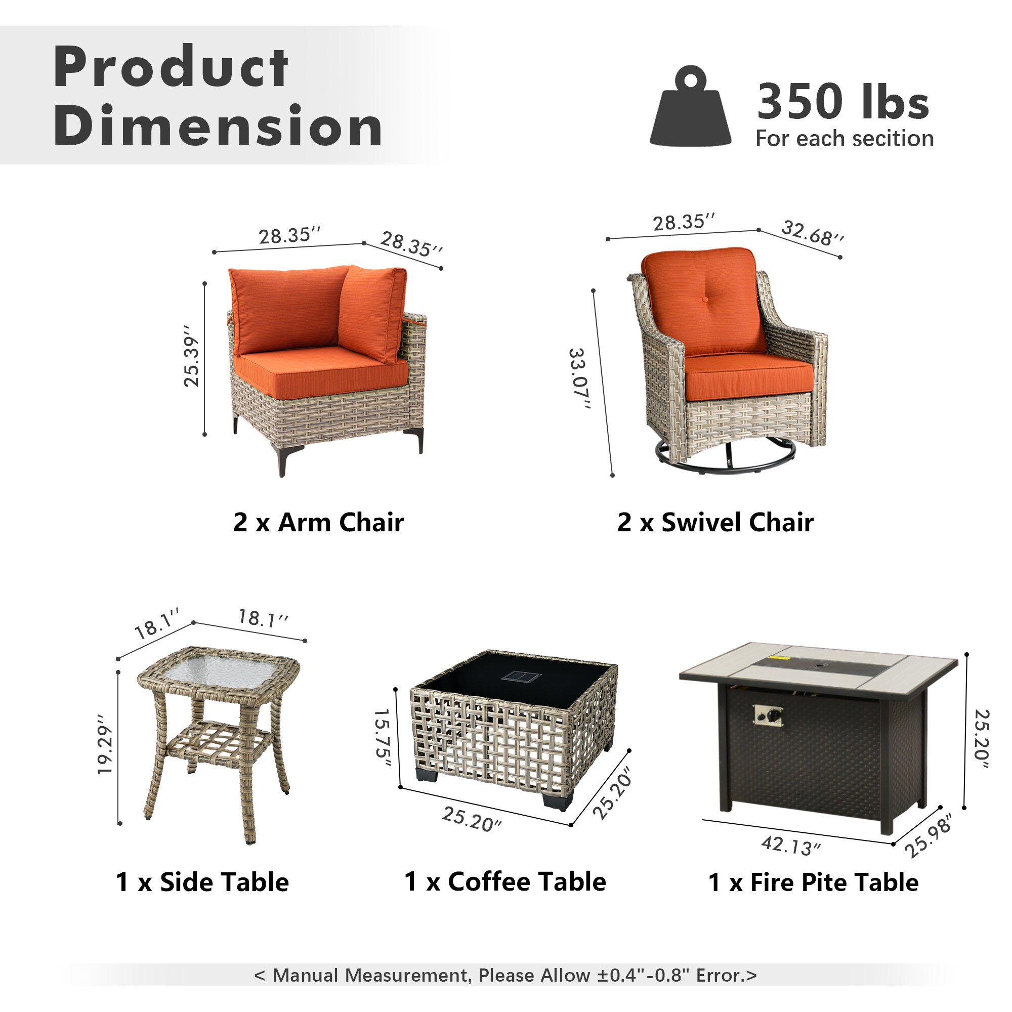 ALTRIGUS 6L-CFP03-YZSKT807-AL Patio-Conversation-Sets - View #3
