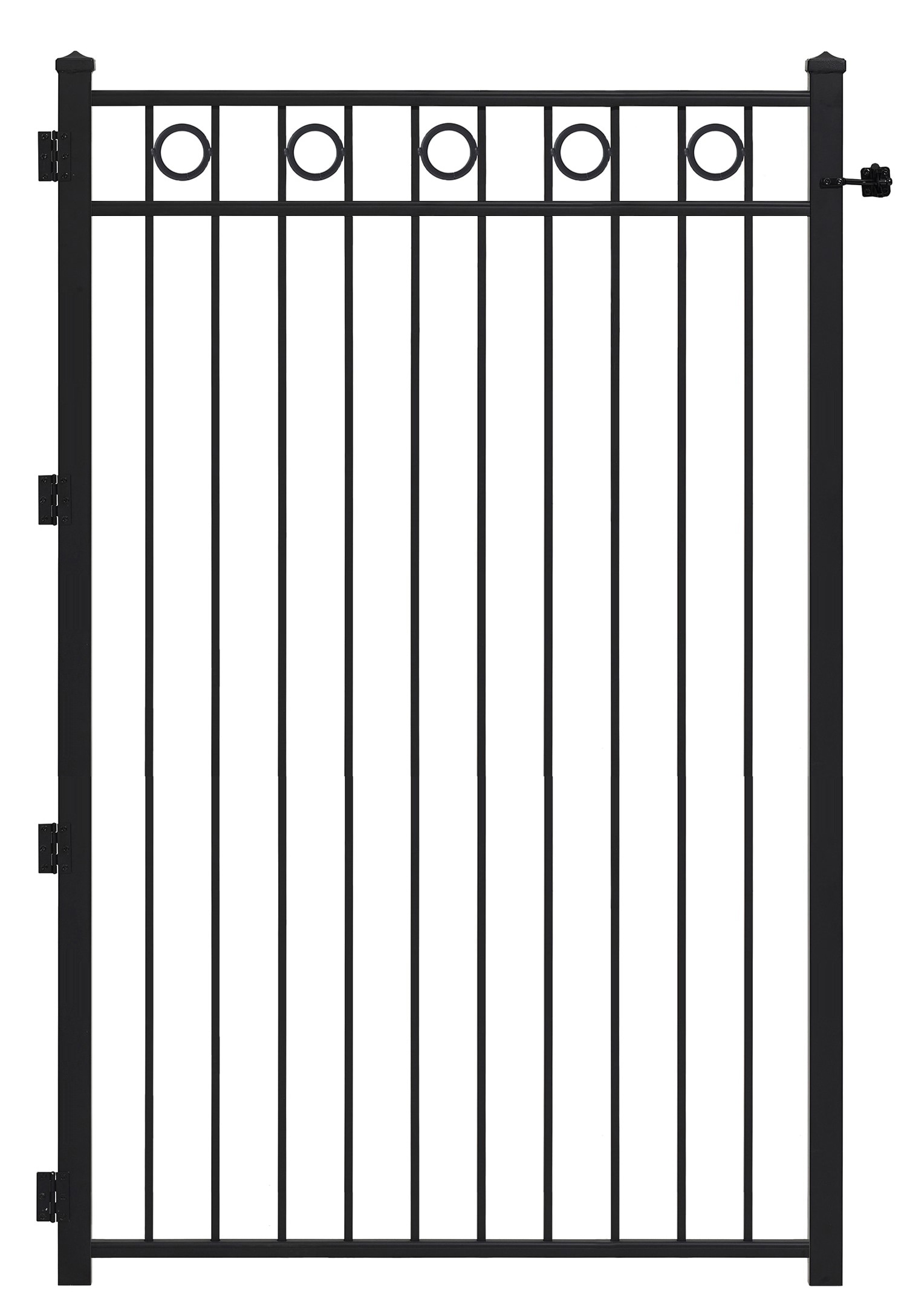 Gilpin 6-ft H x 4-ft W Black Steel Decorative Metal Straight-top ...
