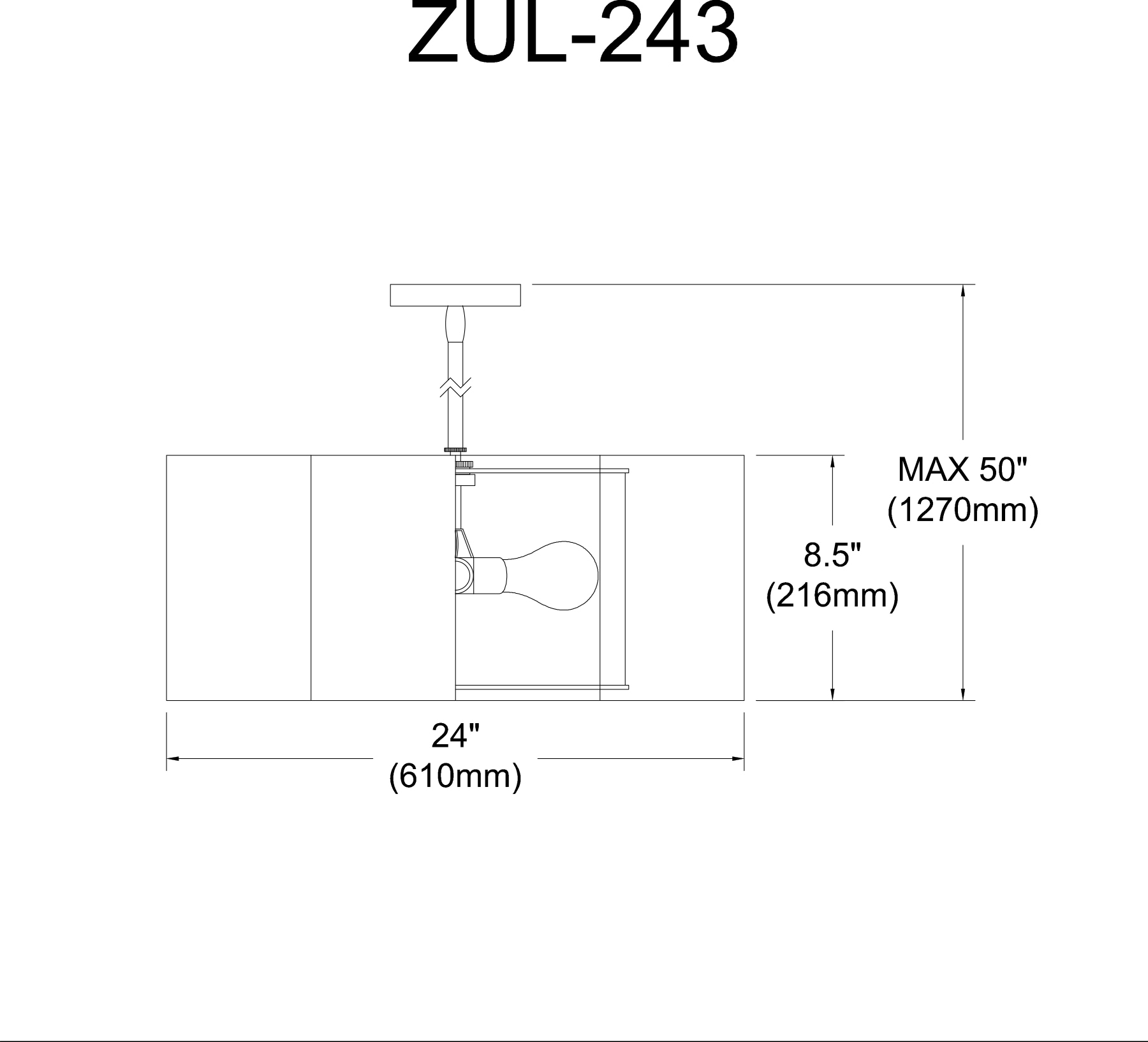 Dainolite ZUL-243-PC-RD Pendant-Lights - View #3