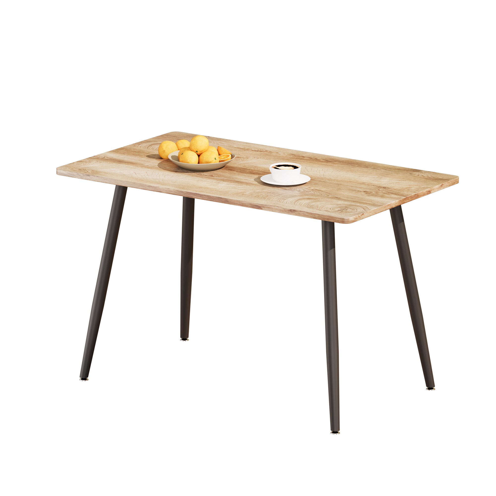 Siavonce XH33893 Brown Contemporary/Modern Dining Table, MDF with Wood Wood veneer 47.24-in L x 29.92-in H