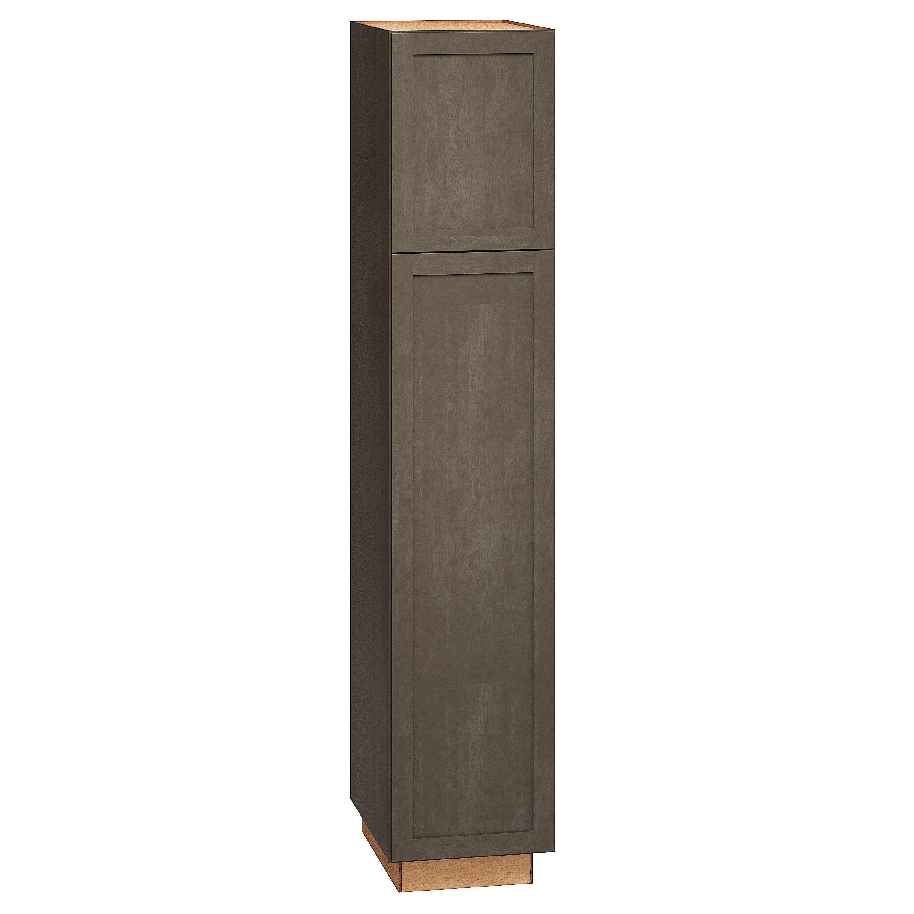 Diamond Express Jamestown 18-in W x 96-in H x 24-in D Colt Brown Pantry Fully Assembled Plywood Cabinet (Recessed Panel Shaker Door Style)