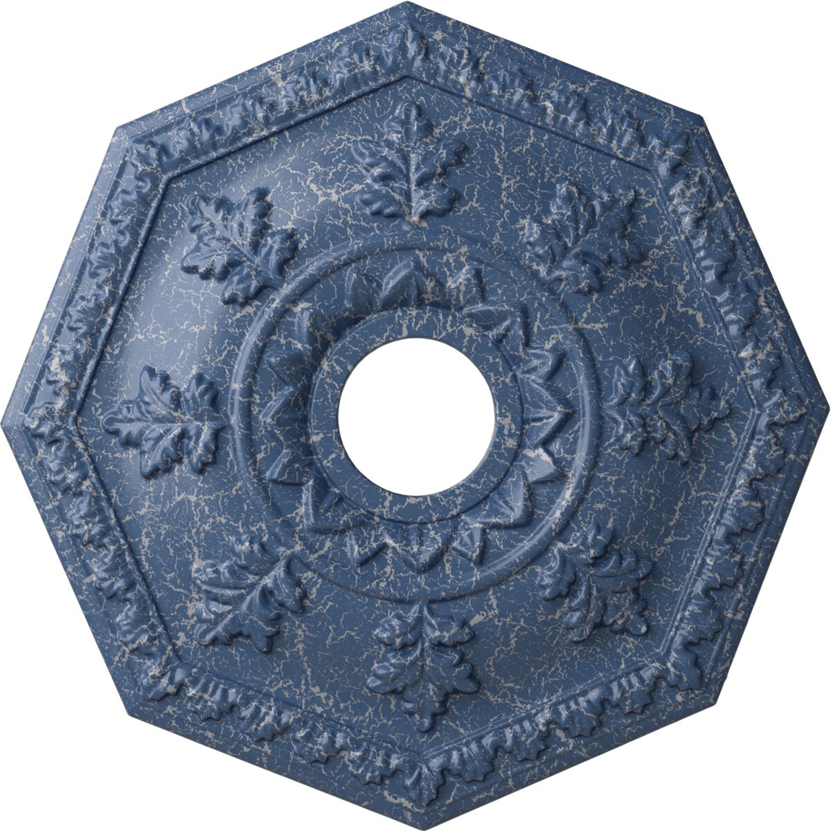 Ekena Millwork CM18NTAMC Nottingham 18-in W x 18-in L Painted Americana Crackle Polyurethane Whole Ceiling Medallion