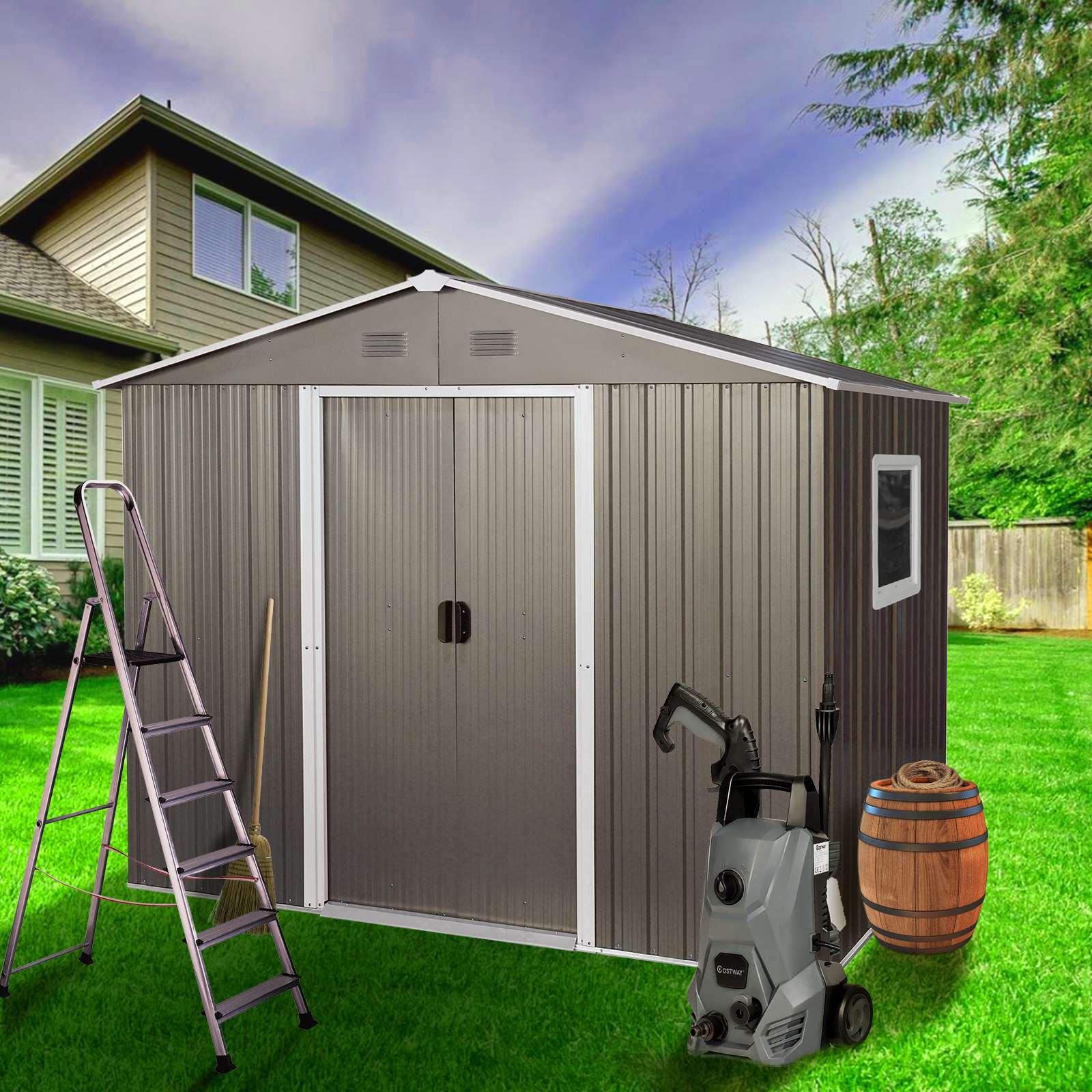 Misty Moon FXLW0403-CWP0056 Metal-Storage-Buildings-Sheds - View #3