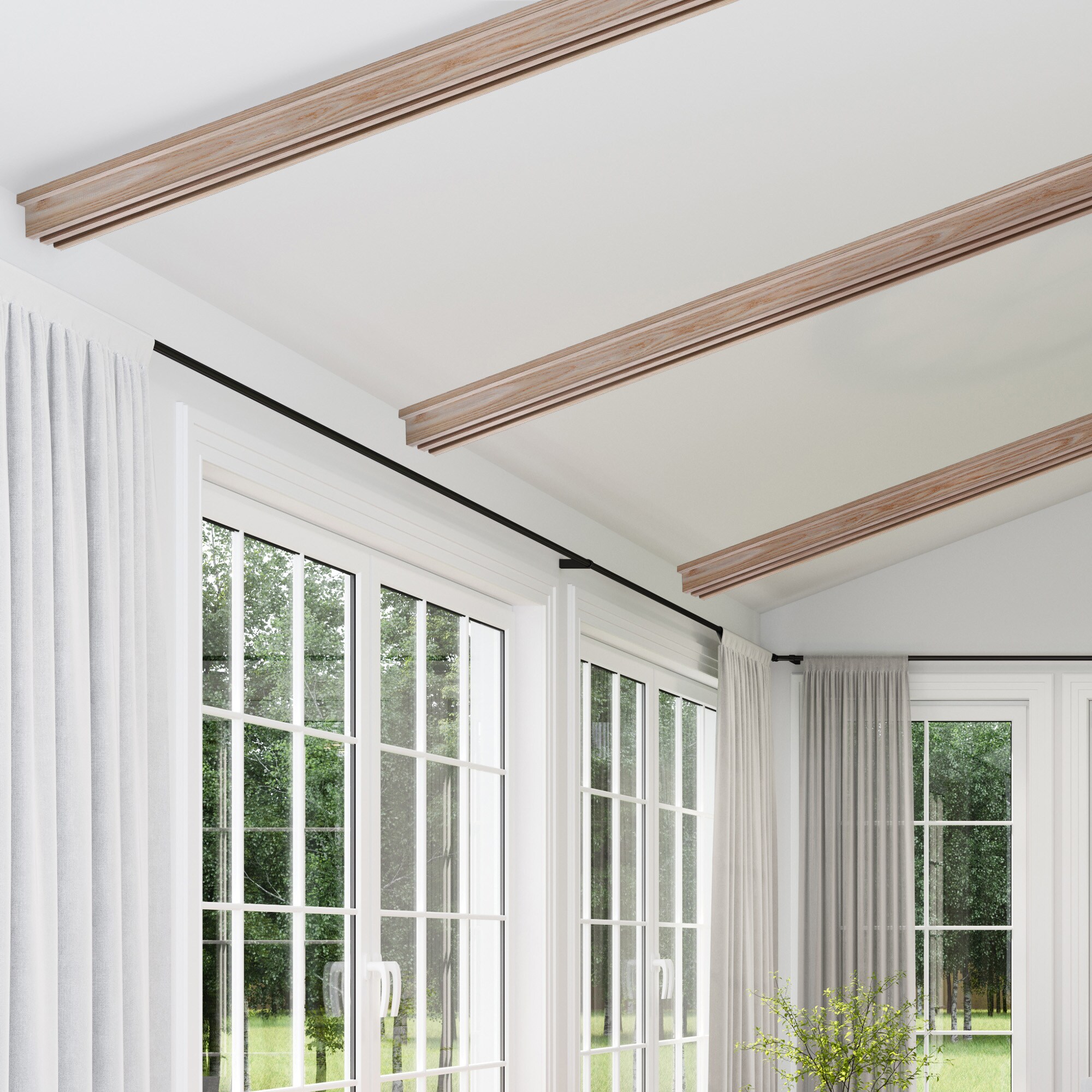 Ornamental Mouldings BEAMNAT03-92ASH5X3 Faux-Beams - View #2