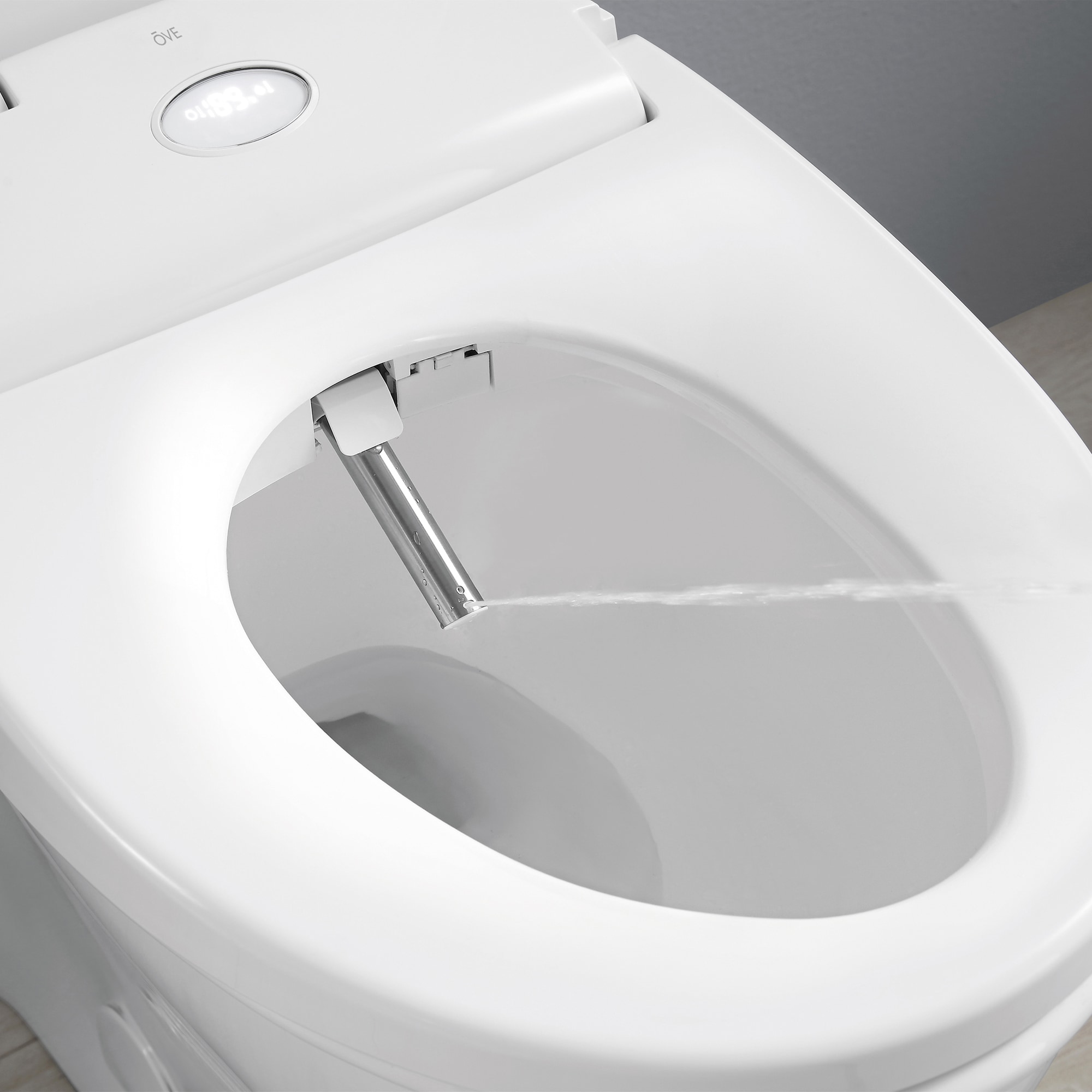 Volta White Elongated Dual Flush Smart Toilet with Bidet
