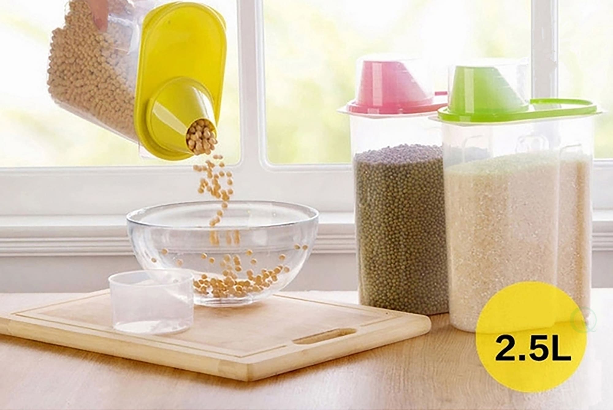 2 Pack Kitchen Cereal Containers Storage Food Containers And Cereal  Dispenser