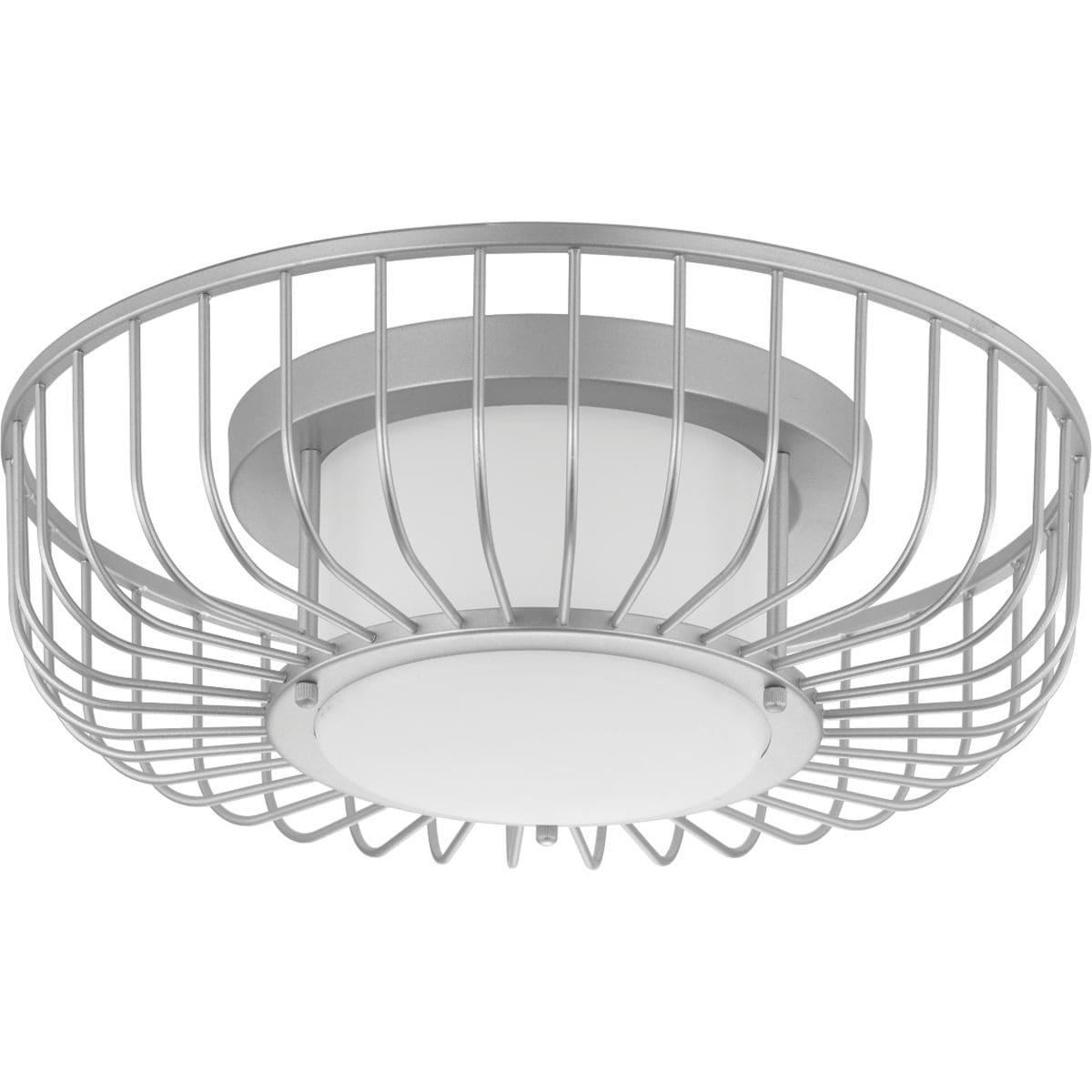 Progress Lighting P350089-121-30 Finesse 1-Light Metallic Siver LED Flush Mount Light ENERGY STAR