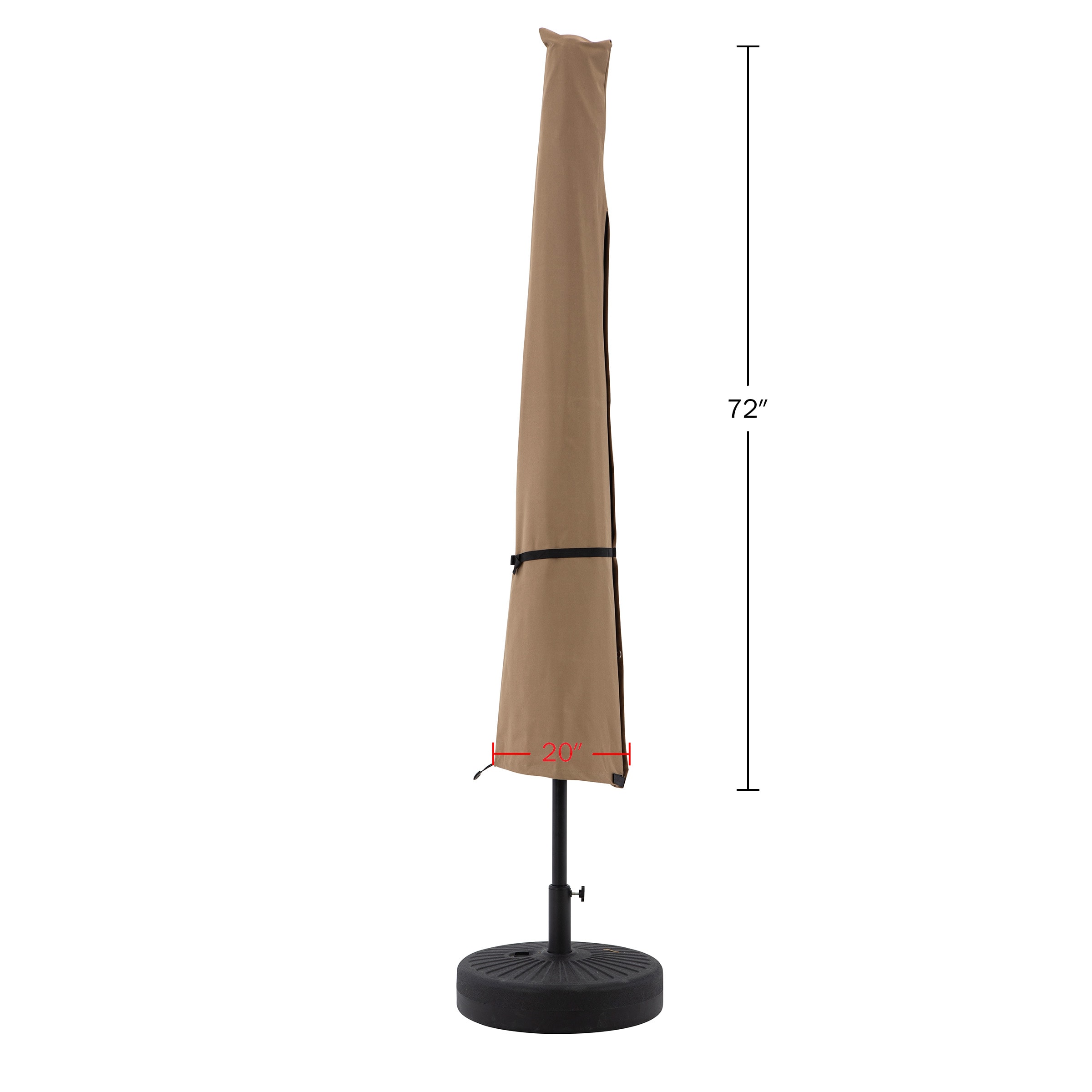 Beige Heavy-Duty Waterproof Patio Umbrella Cover with UV Protection