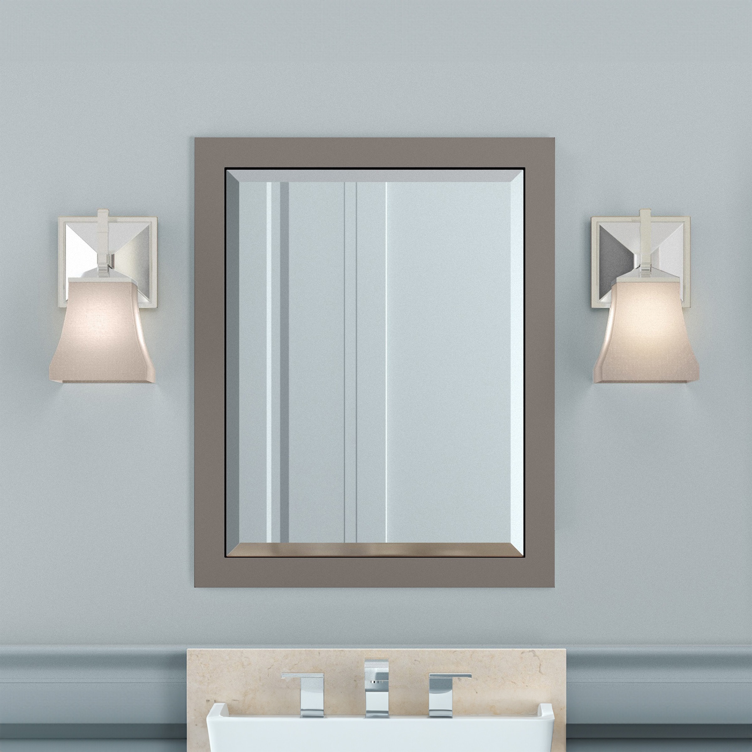 Alaterre Furniture AMIR0040 Framed-Bath-Mirrors - View #3