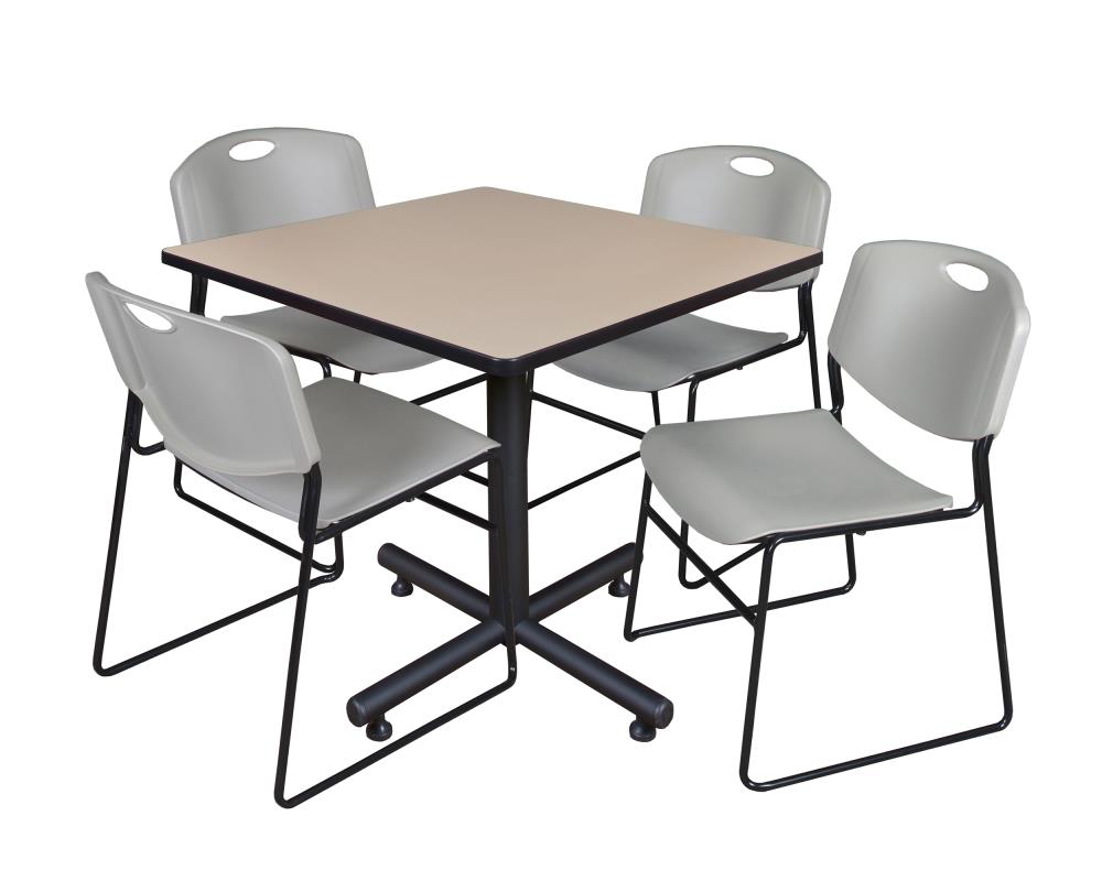 Regency TKB4242BE44GY Breakroom Off-white 4-Person Training Table (42-in W x 29-in H)