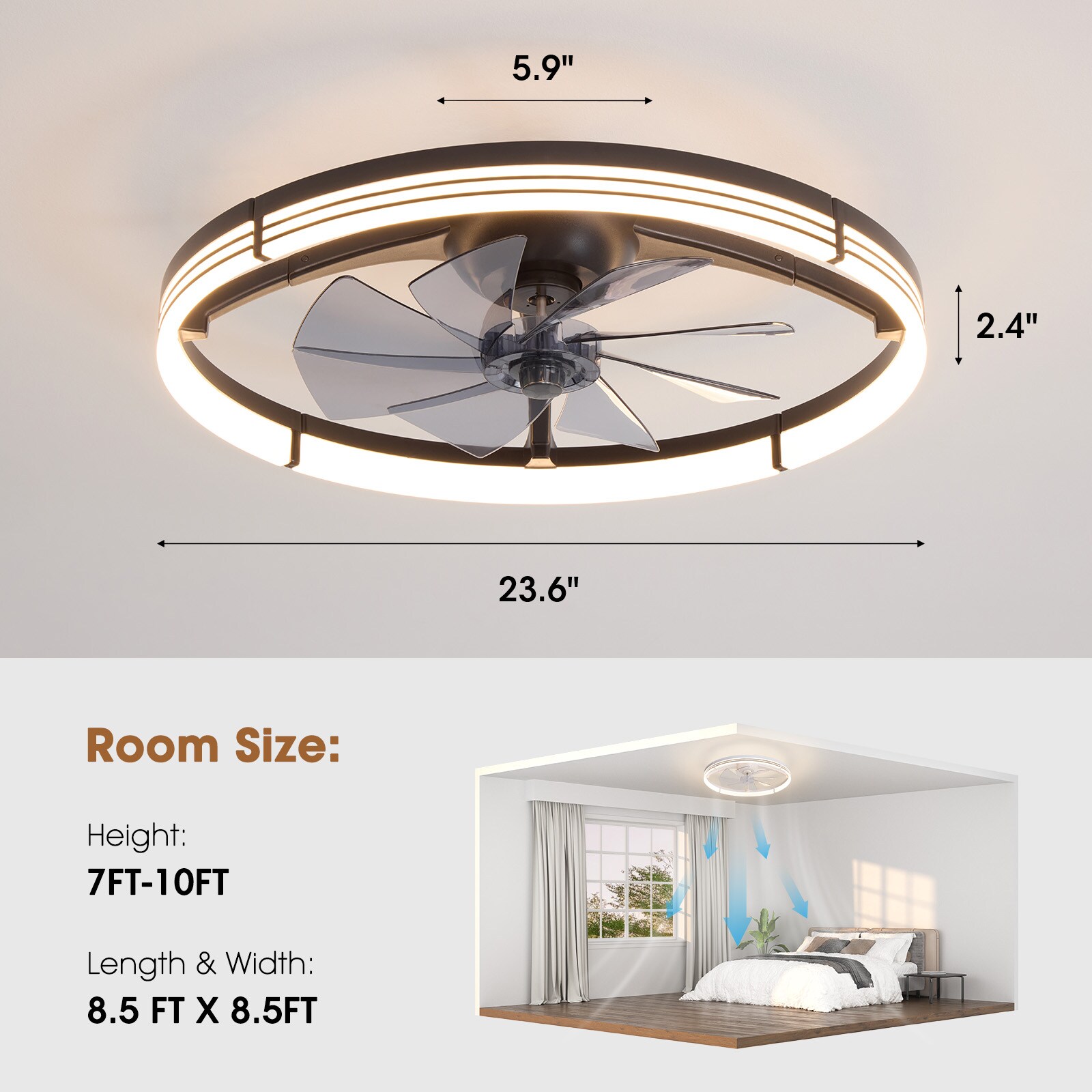 Antoine LSBD-28 Ceiling-Fans - View #6