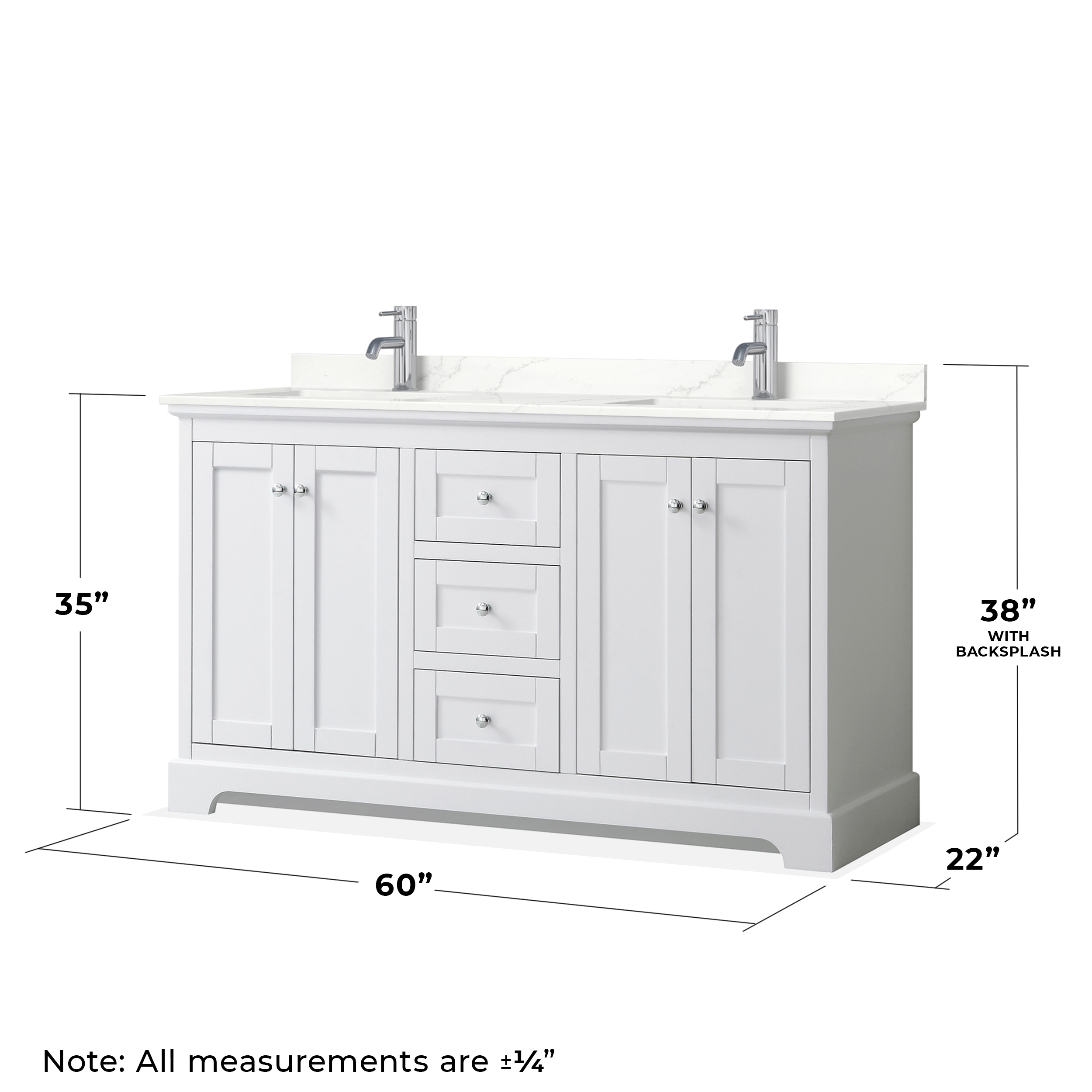 Wyndham Collection WCV232360DWHGTUNSM58 Bath-Vanity-Combo - View #6