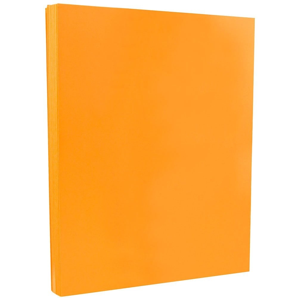 JAM Paper JAM Paper® Colored 65lb Cardstock, 8.5 x 11 Coverstock,  Ultra Orange, 50 Sheets/Pack at