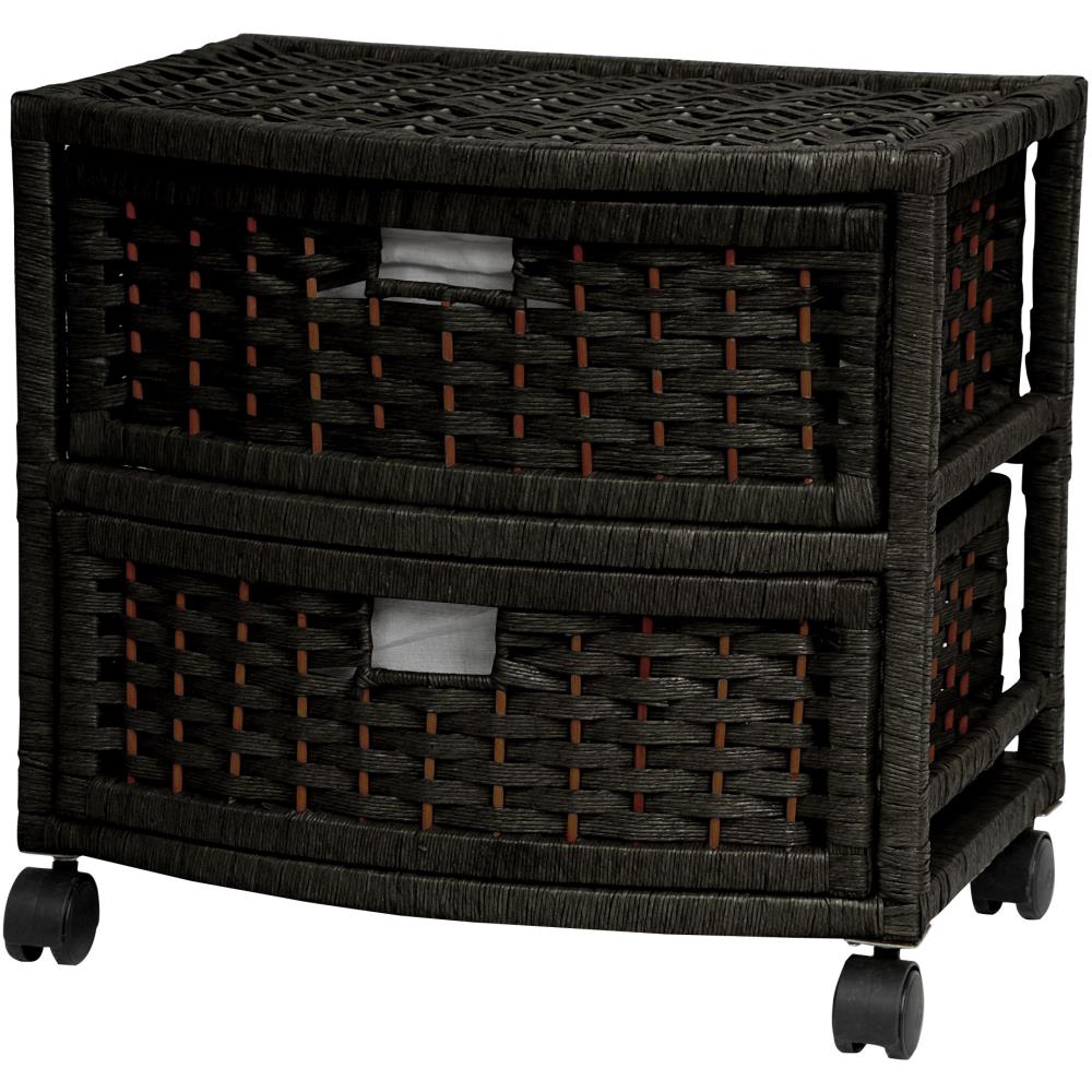 Red Lantern JH09-051-2-BLK Black Pine 2 -Drawer Standard chest
