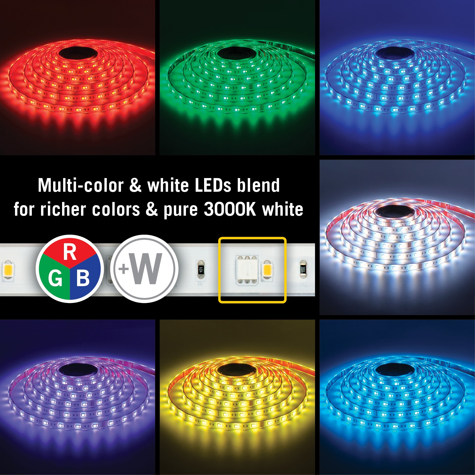 16.4 ft White Outdoor Waterproof LED Tape Light