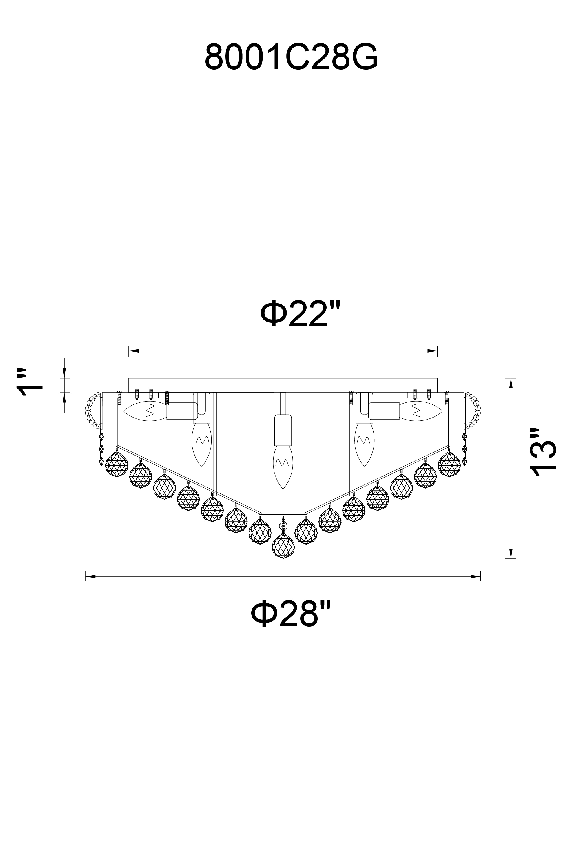 CWI Lighting 8001C28C flushmounts - View #2