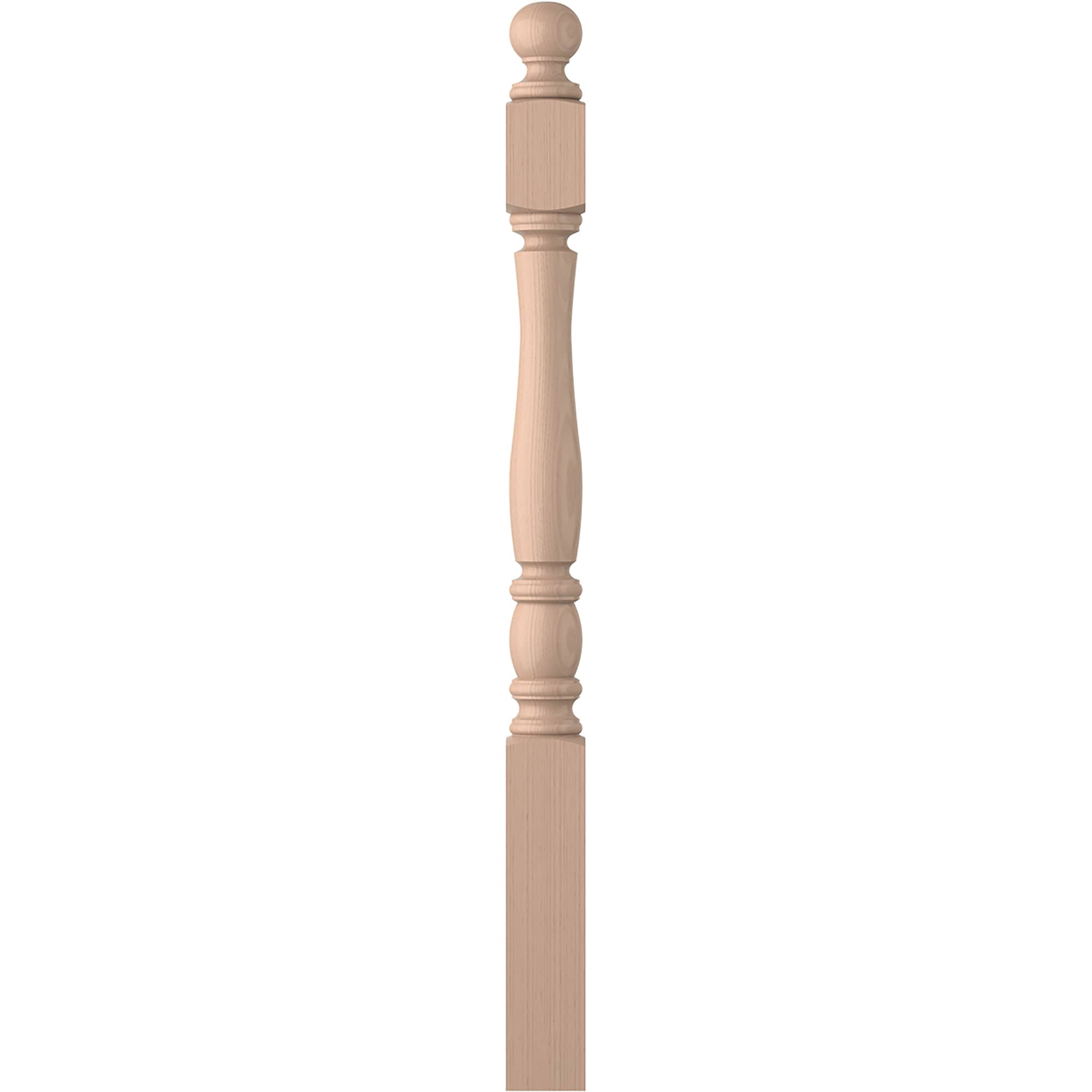 L.J. Smith Stair Systems LJP-3340BT-M Briarcliffe 3.5-in x 47.75-in Unfinished Maple Starting Stair Newel Post