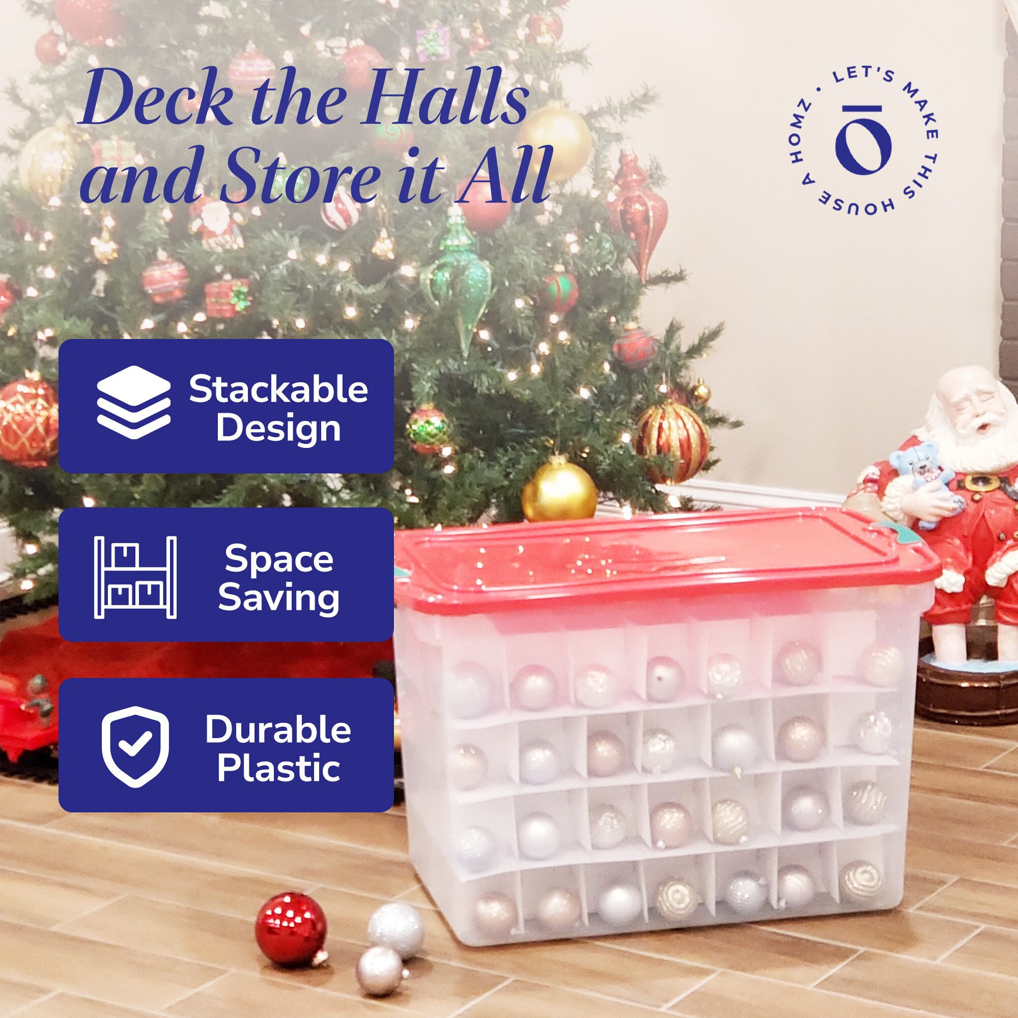 Homz Products 3450HORGDC.02 Ornament-Storage - View #4