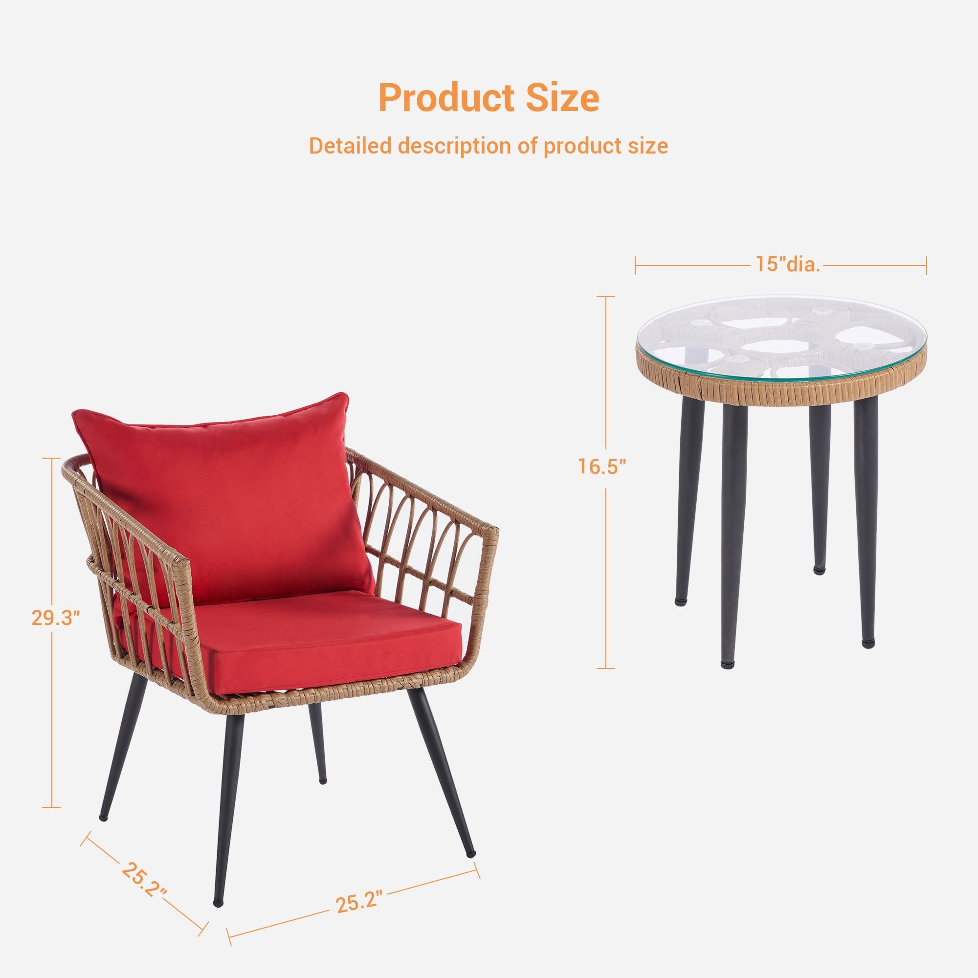 SANSTAR LRS-BS64RD Patio-Conversation-Sets - View #4